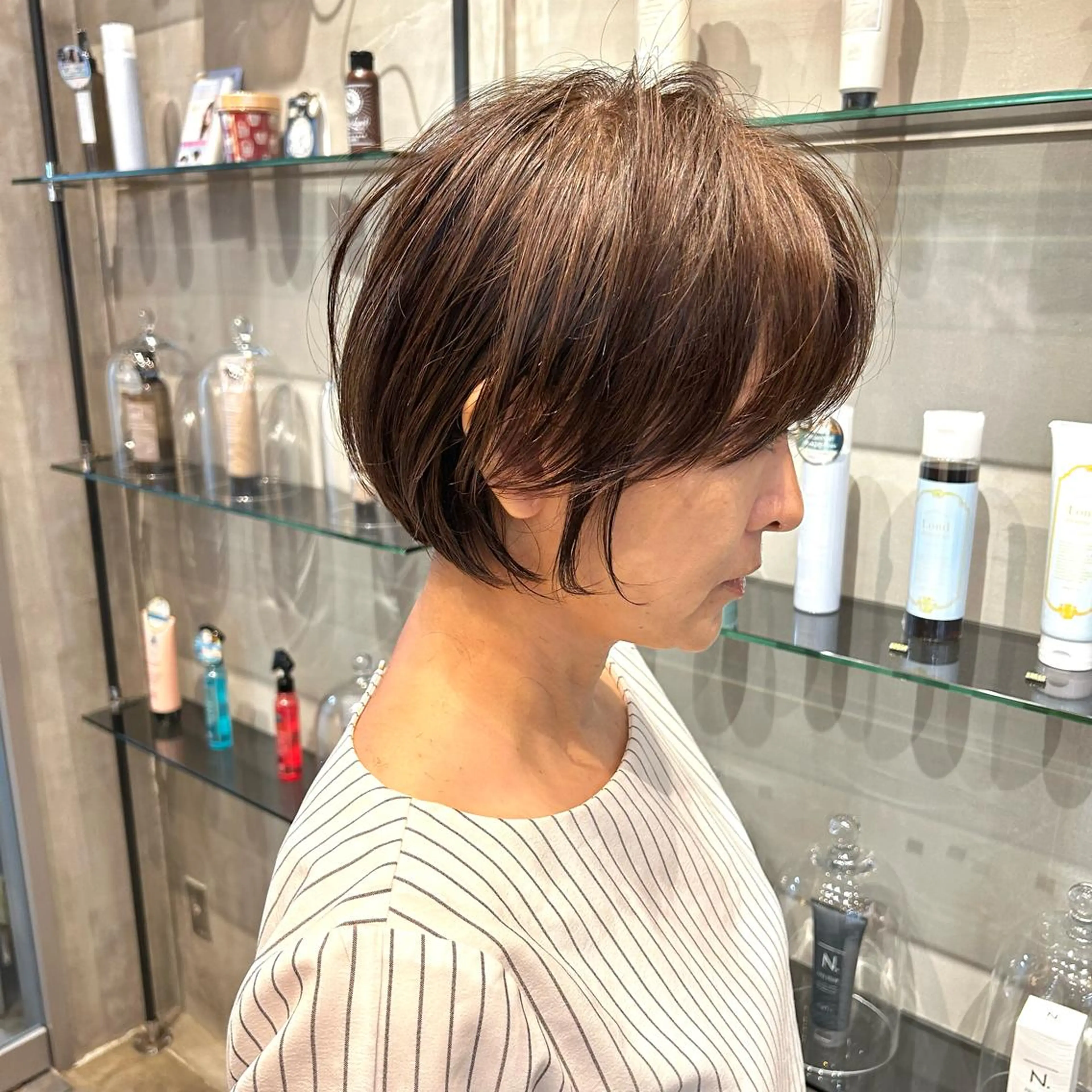 ショート 田中 励也 縮毛矯正のヘアスタイル