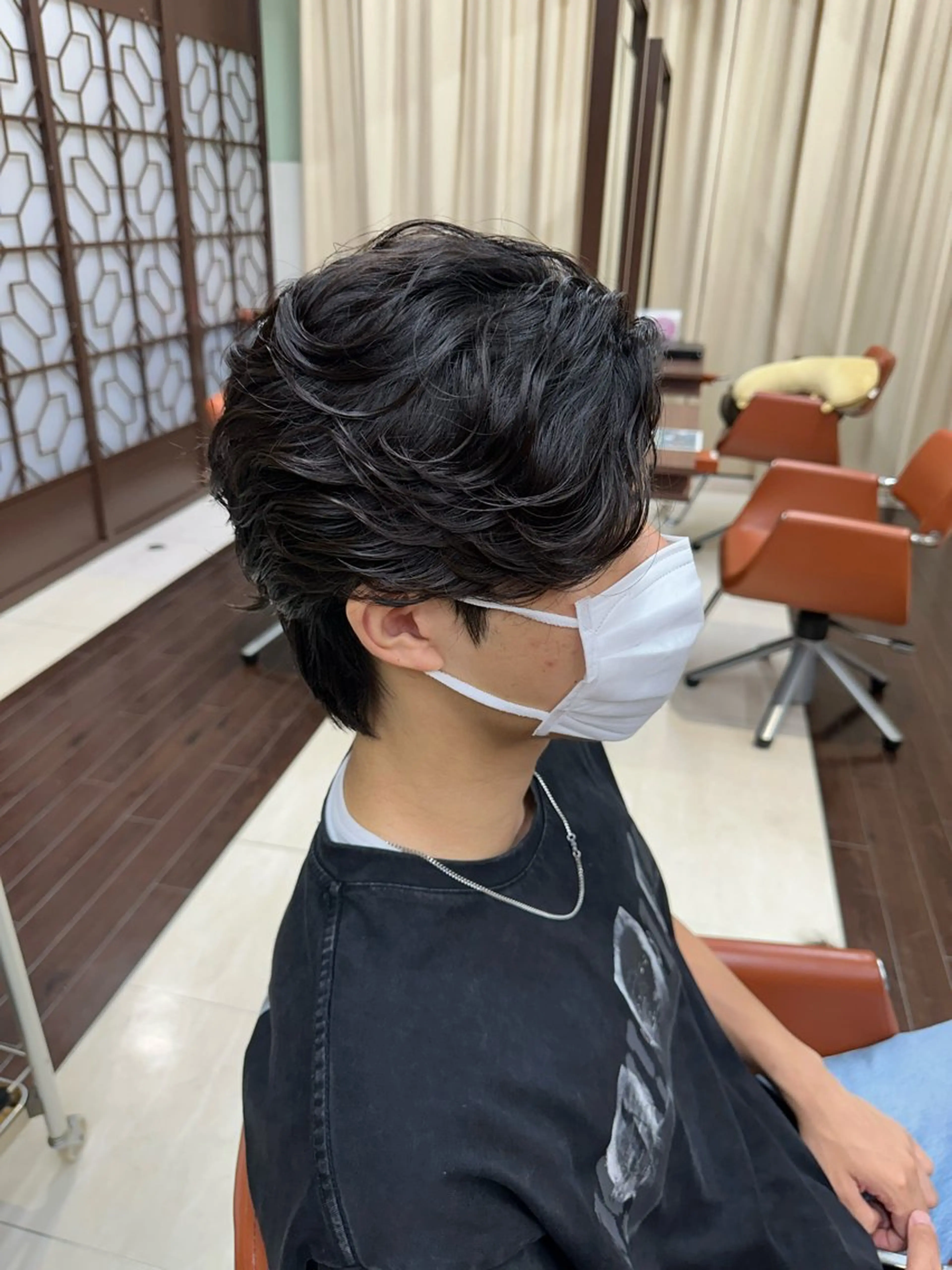 ショート カラー パーマ メンズ フェザーパーマ メンズパーマ カット パーマ ヘアセット 年間1800人担当/ メンズヘア/清和武虎のヘアスタイル