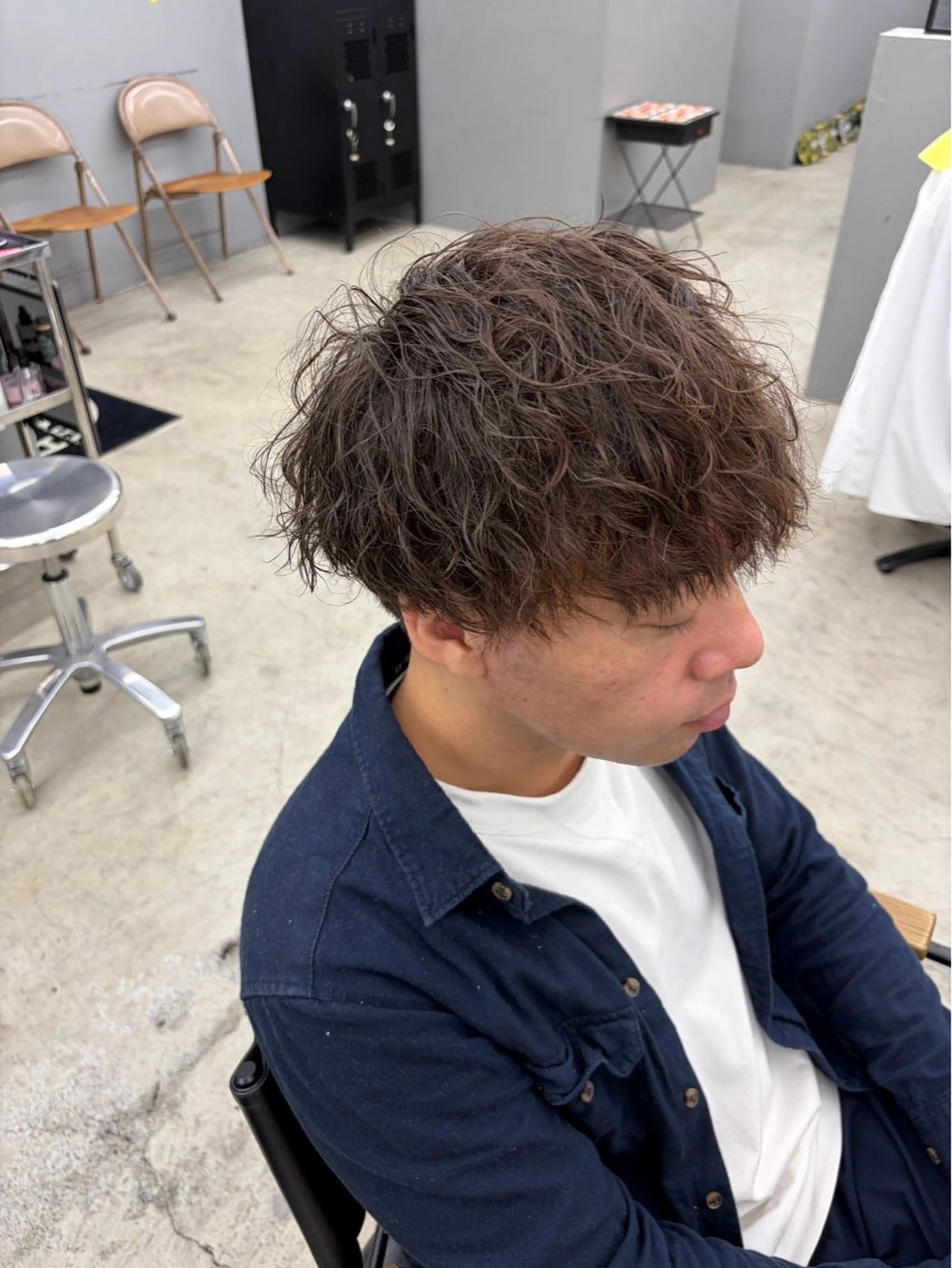 ショート パーマ メンズ カット パーマ メンズ専門サロン wokeのヘアスタイル