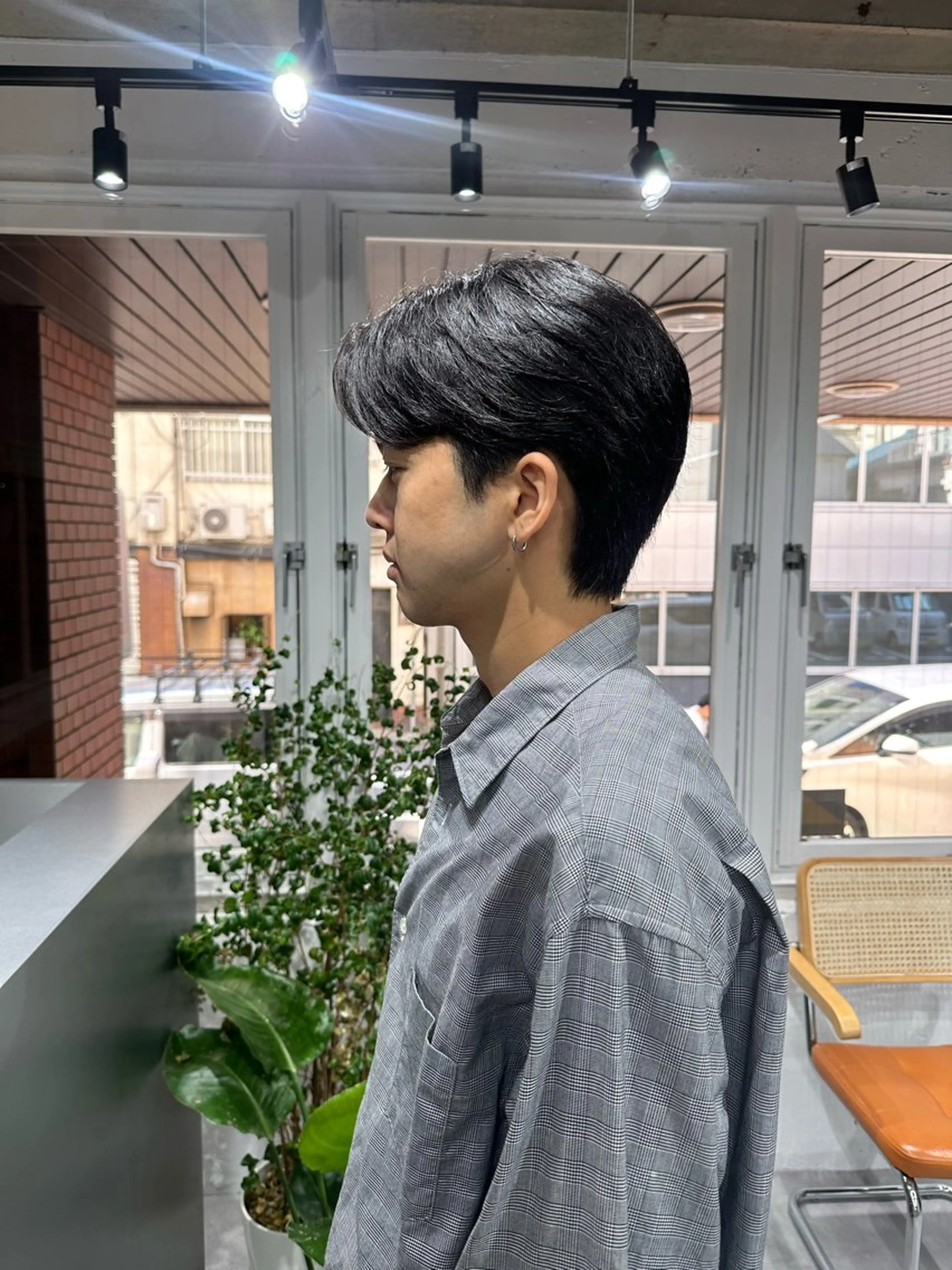 メンズ センターパート 刈り上げ 🤍🌿Chisa /透け感ヘア🌿🤍のヘアスタイル