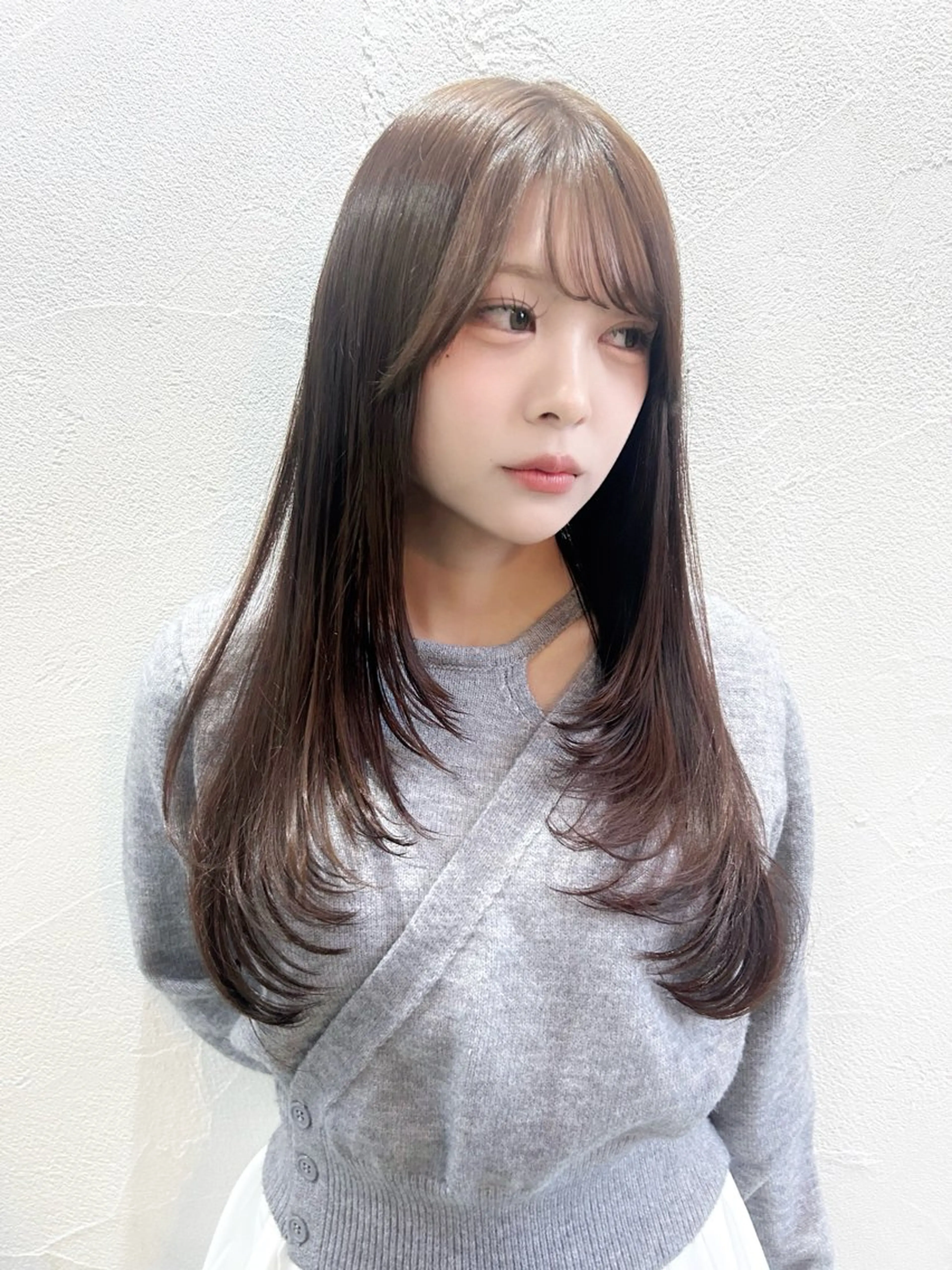 ロング カット ヘアカラー トリートメント 剣持友希/高崎 ifh iizukaのヘアスタイル