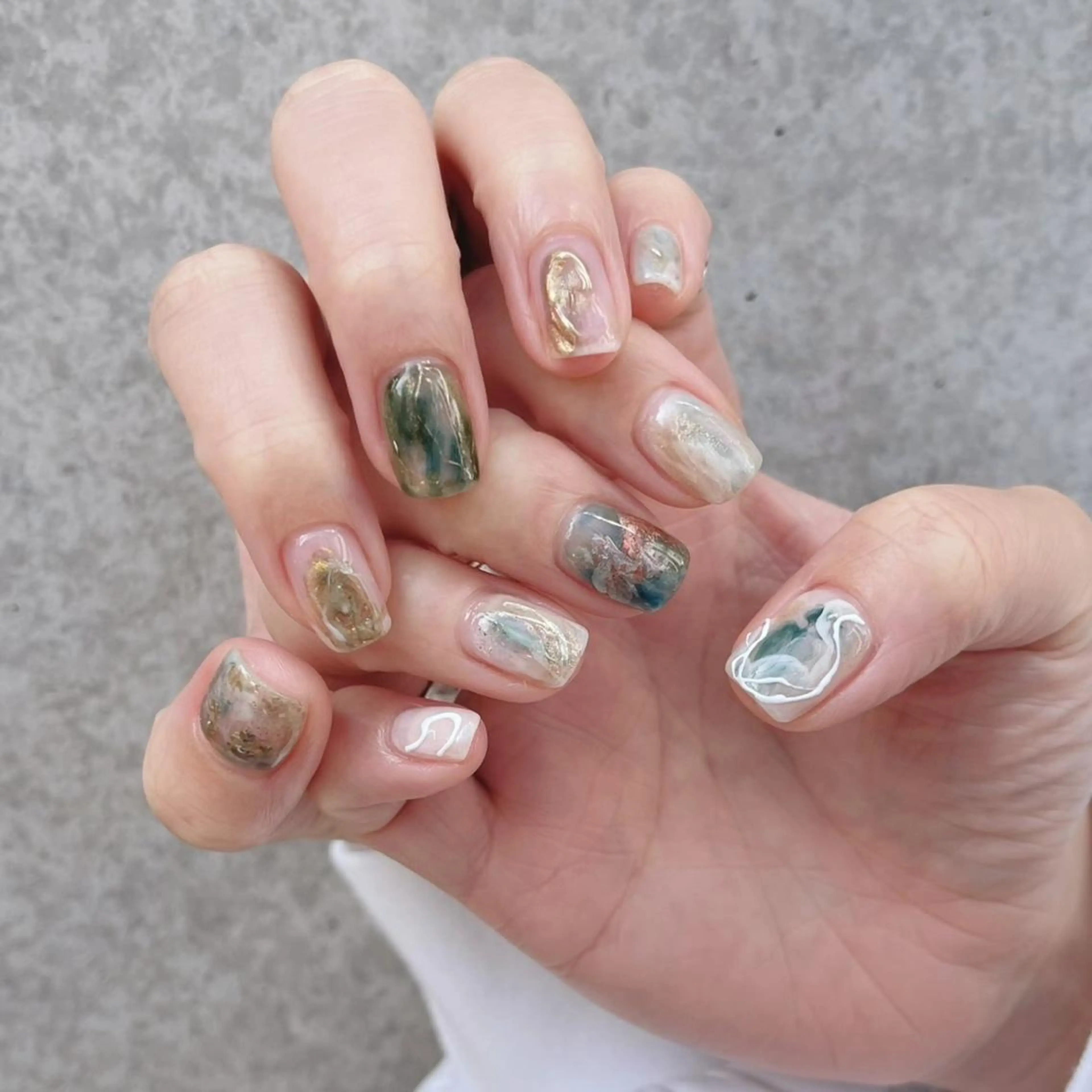 ネイル アートネイル 長さ出し ジェルネイル 氷ネイル・うるうるネイル マットネイル ハンドネイル nail salon Soeurのネイルデザイン