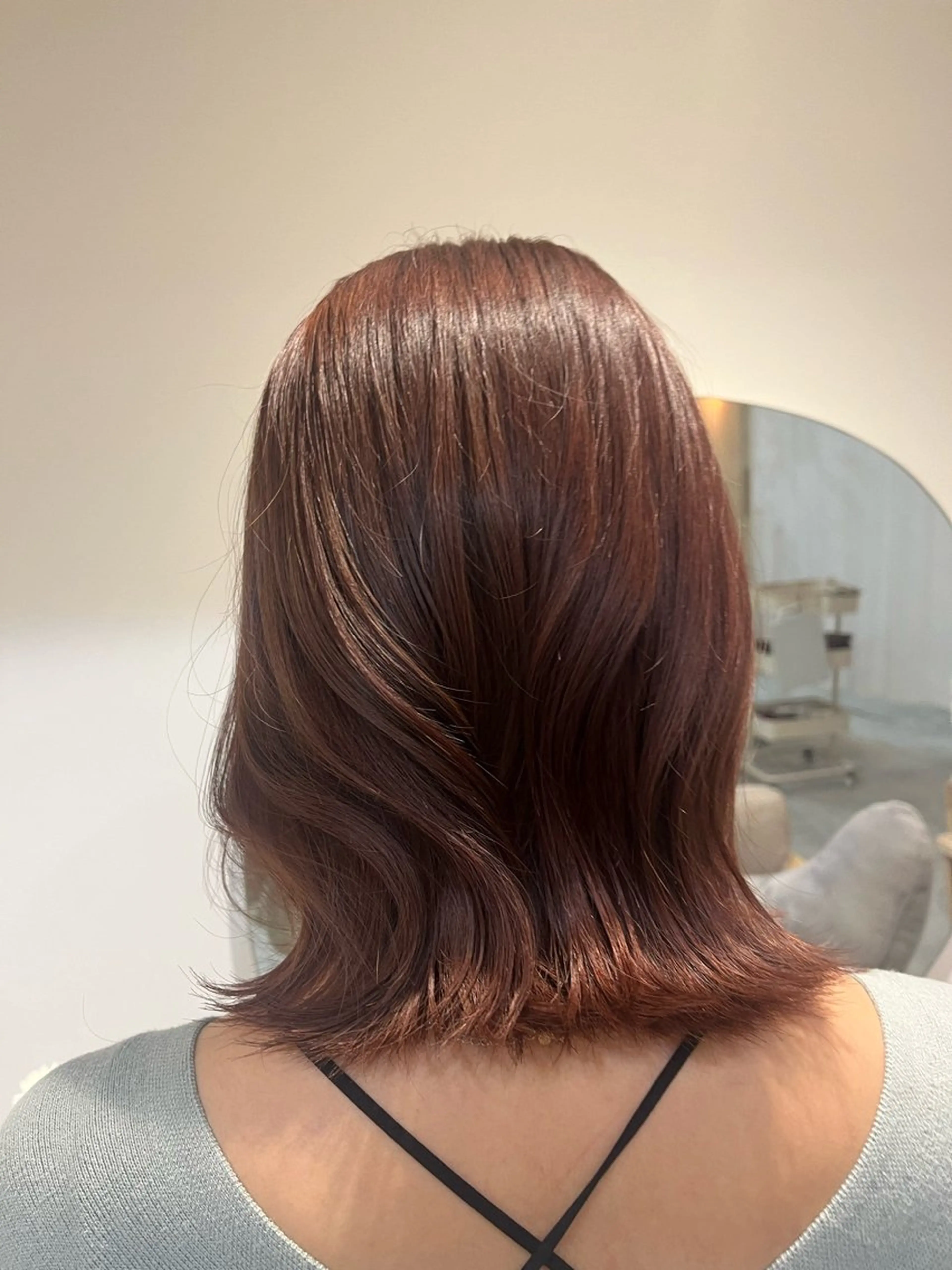 ミディアム ヘアカラー 山口 愛結のヘアスタイル