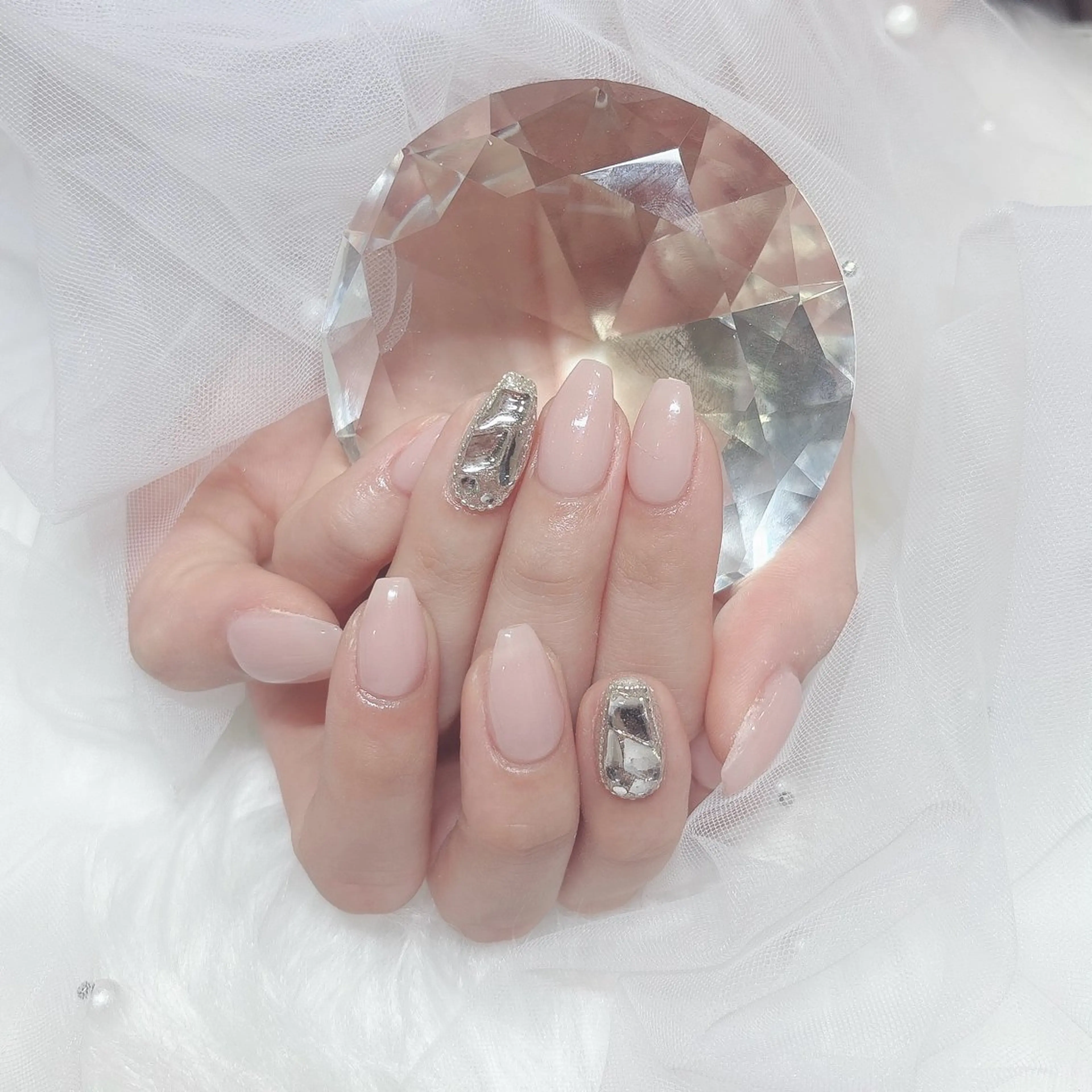 ネイル ワンカラーネイル ピンク 春ネイル aba nail ♡ akuaのネイルデザイン