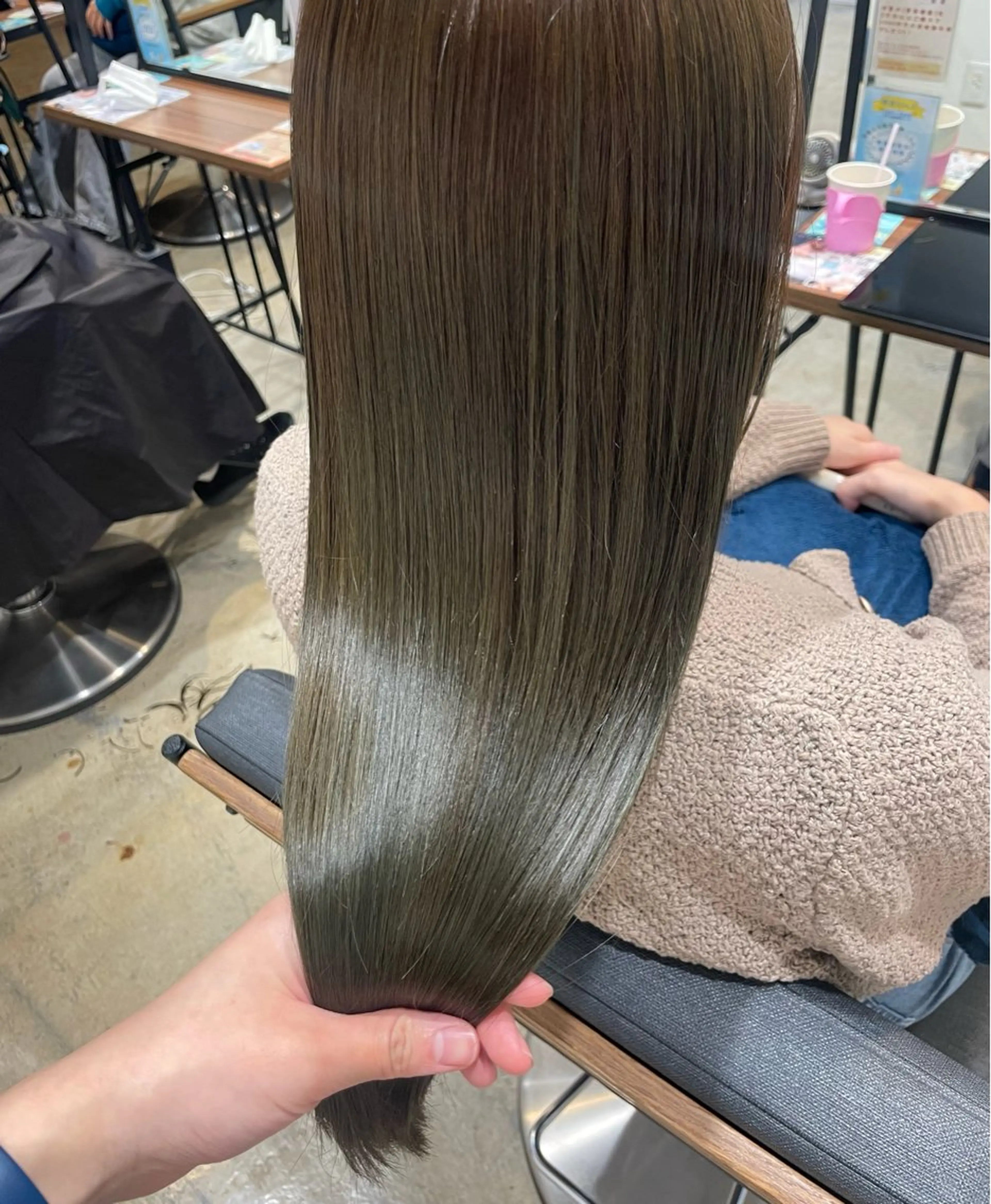 ロング カラー オリーブカラー カット ヘアカラー トリートメント 髪質改善カラー🪡✨ レイヤー/ rinaのヘアスタイル