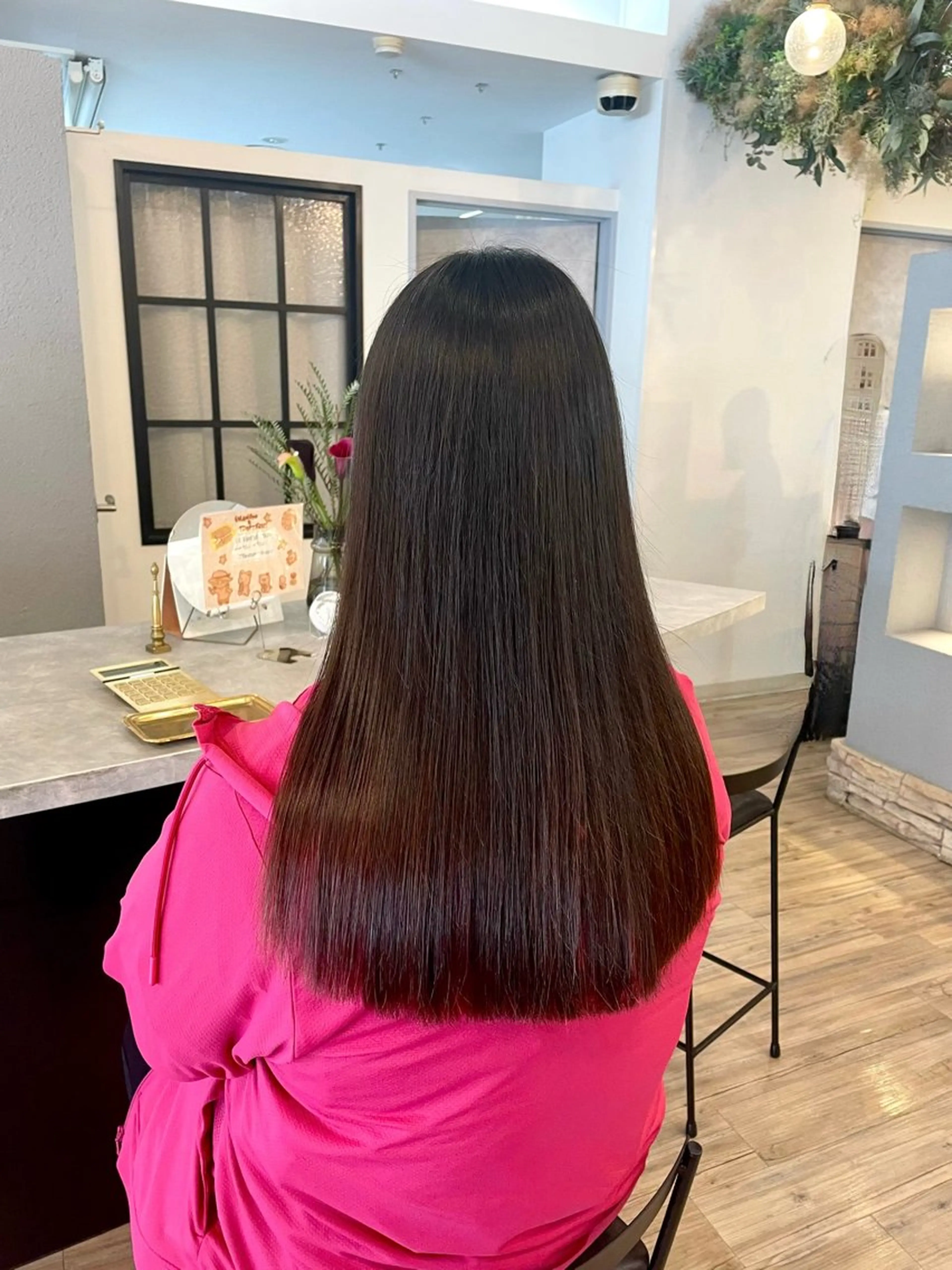 ロング パーマ 縮毛矯正 カット 縮毛矯正 VISAGE ba.sk 金子詩帆のヘアスタイル