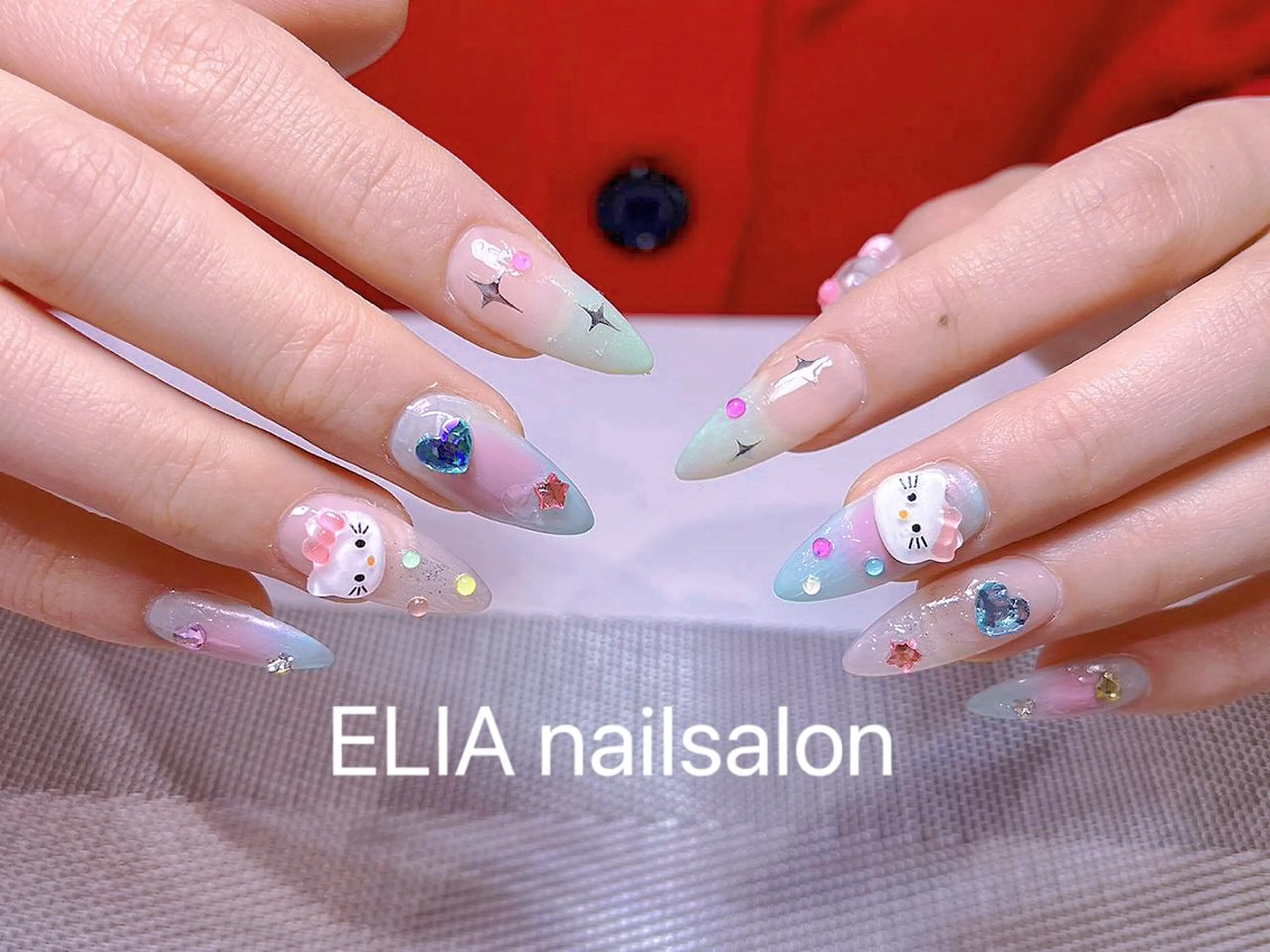 ネイル チークネイル グラデーション スカルプネイル ELIA【エリア】 nailsalonのネイルデザイン