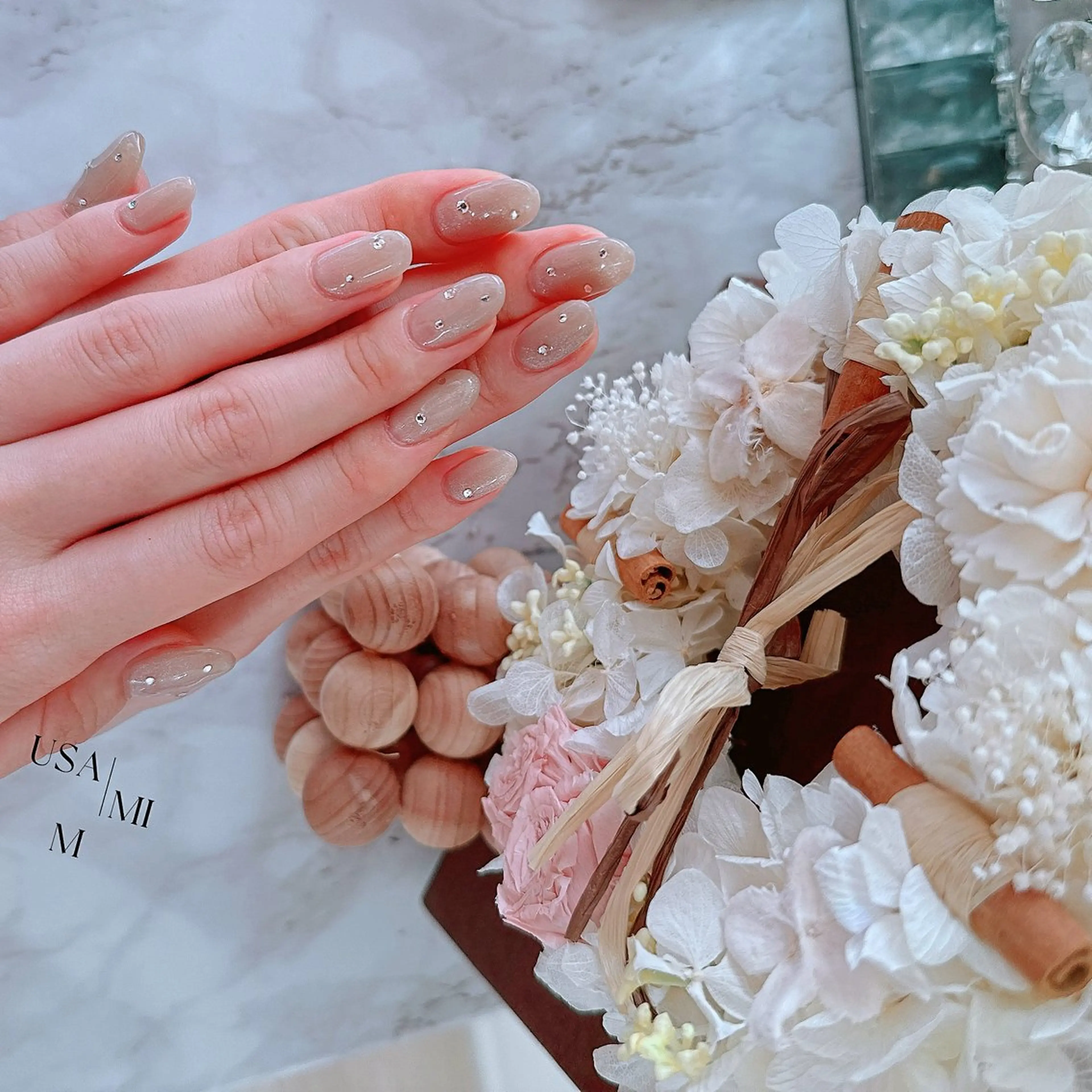 ネイル ハンドネイル 💕🐰うさみみ🐰 💕猫と触れ合い✨のネイルデザイン