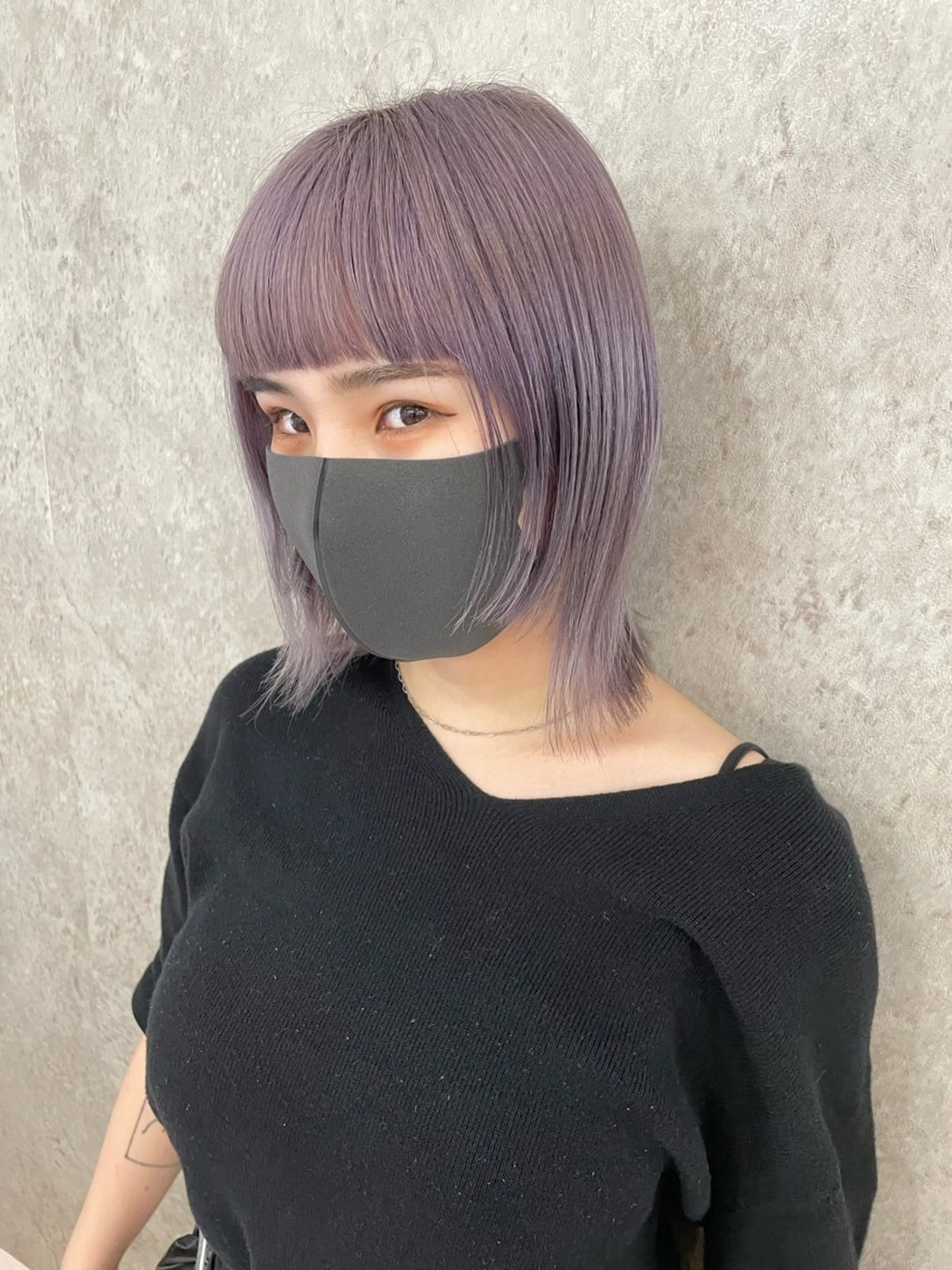 ミディアム カラー 園田 楓莉のヘアスタイル