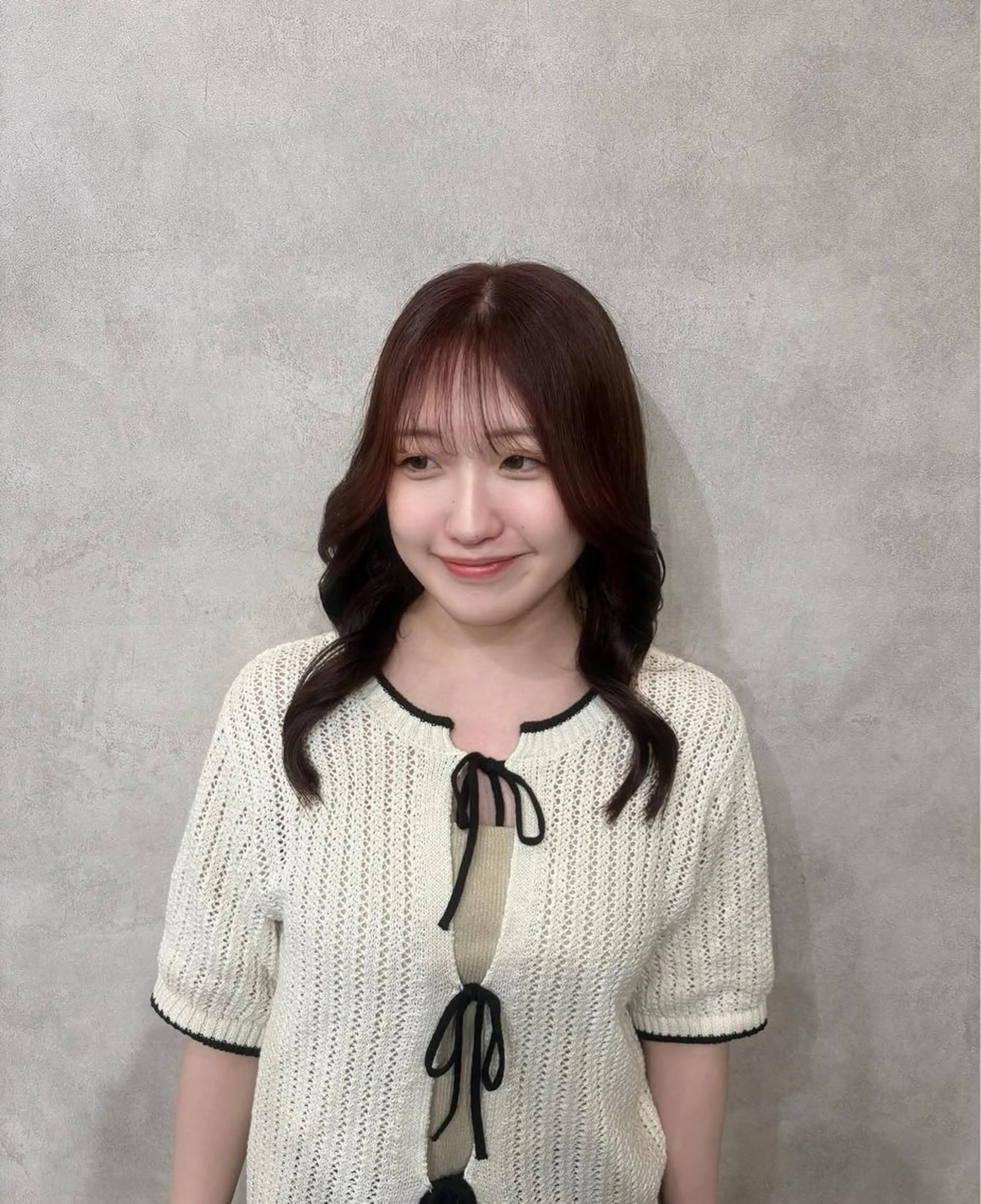 セミロング カラー カット ヘアカラー 影田 愛希のヘアスタイル