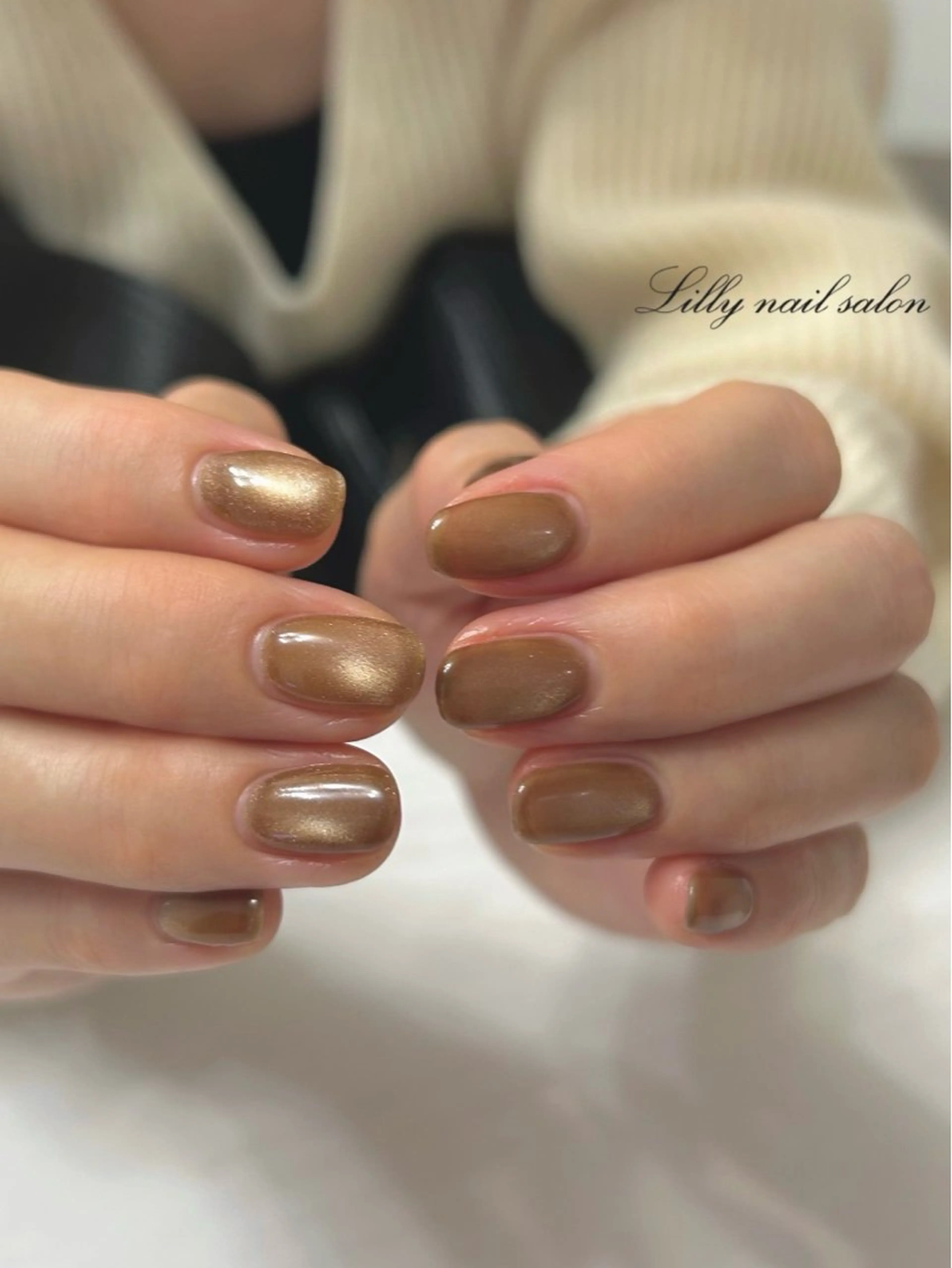 ネイル ジェルネイル マグネットネイル マグネットワンカラー ワンカラーネイル パラジェル Lilly nail Mikuのネイルデザイン