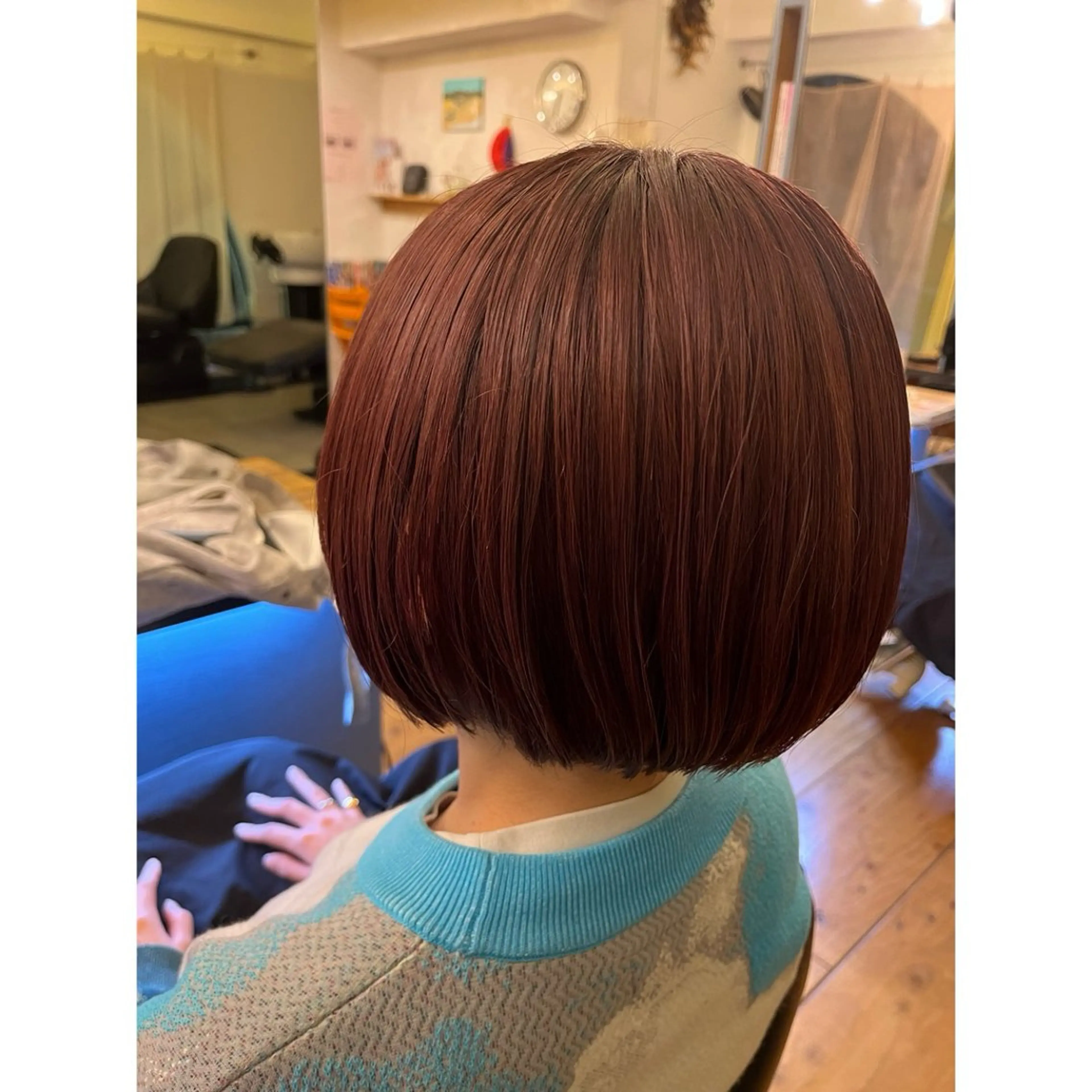 ショート カラー ブリーチ ピンクカラー カット ヘアカラー トリートメント Lagom なかだのヘアスタイル