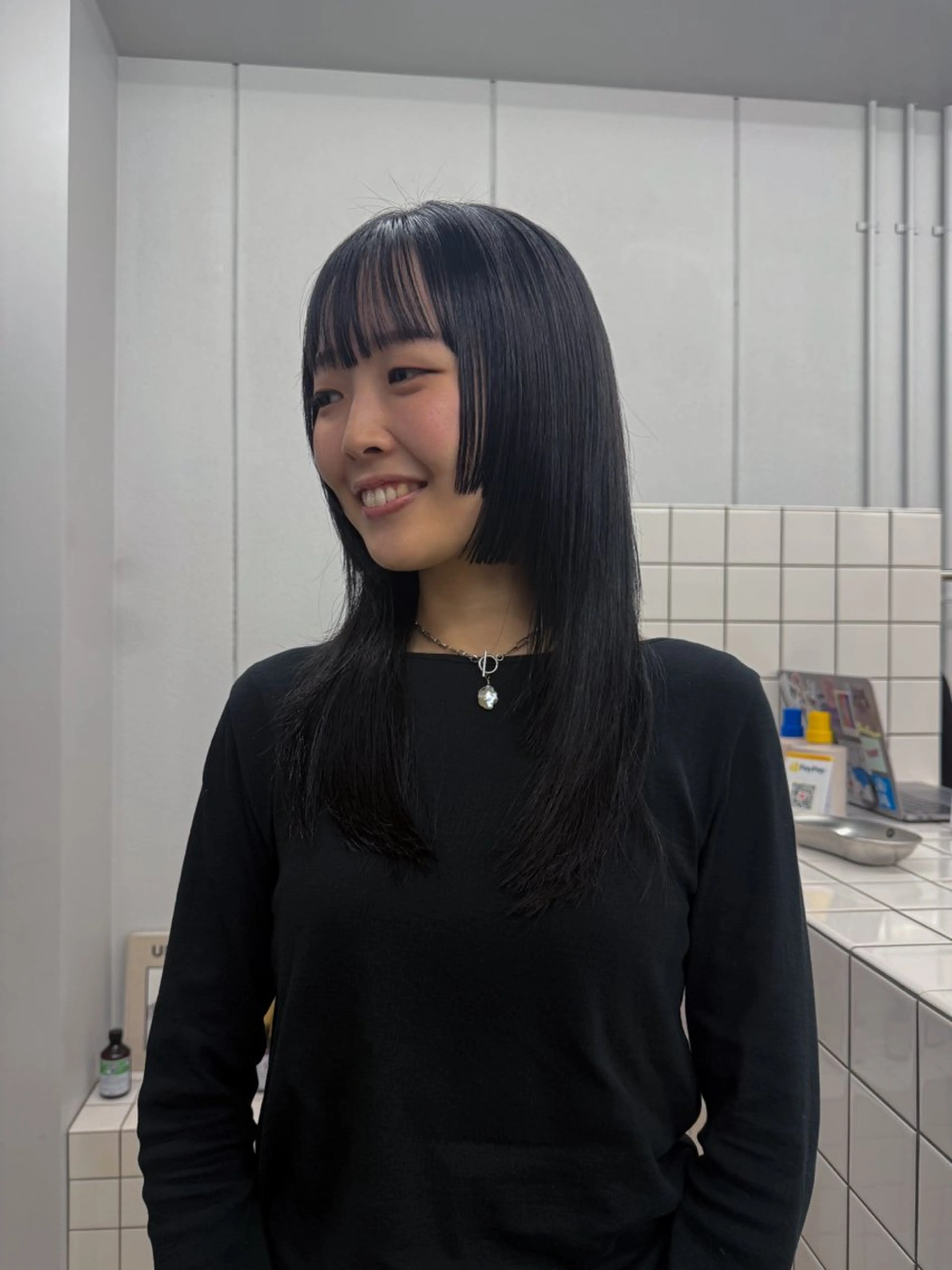 セミロング カット ヘアカラー トリートメント 関 京磨のヘアスタイル