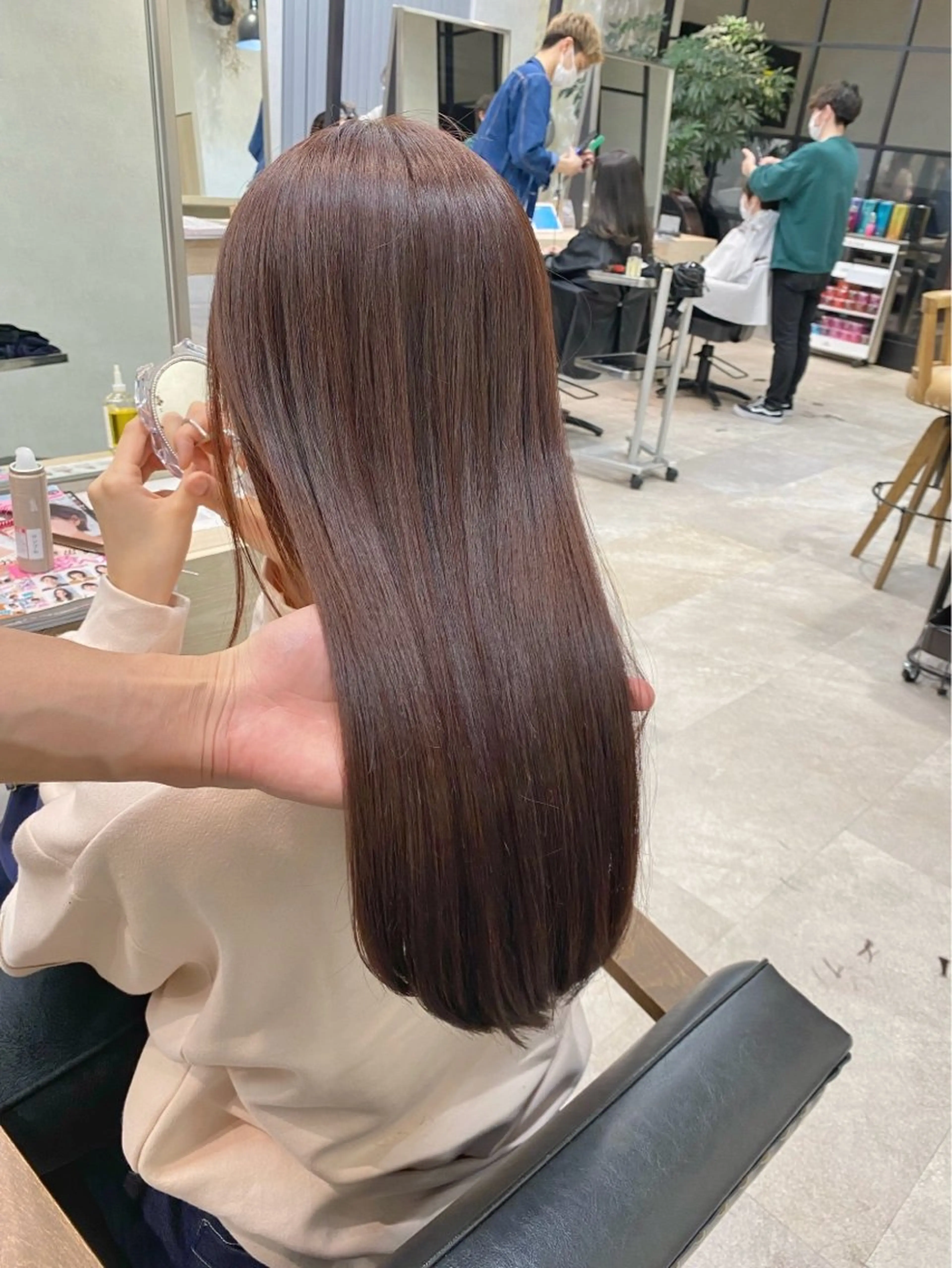 カラー ヘアカラー トリートメント ブラウン┆うる艶 ┆ゆうは🤍のヘアスタイル