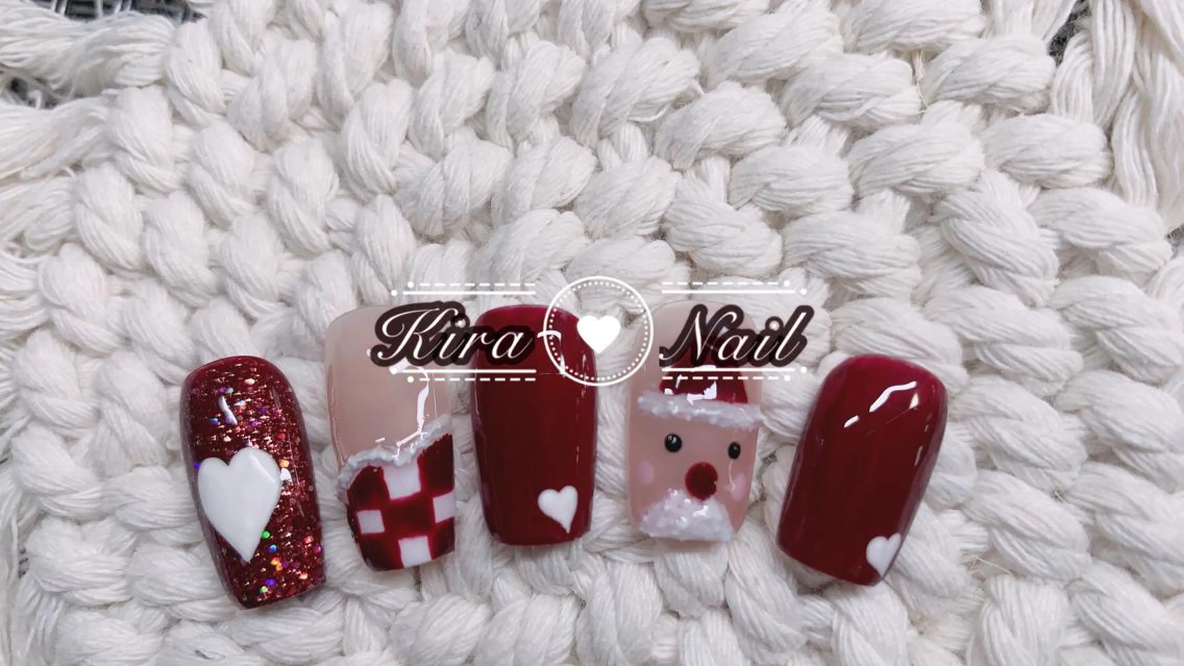 ネイル ジェルネイル ハート スカルプネイル ソフトジェル ネイルチップ ハンドネイル ハンドケア Kira Nailのネイルデザイン
