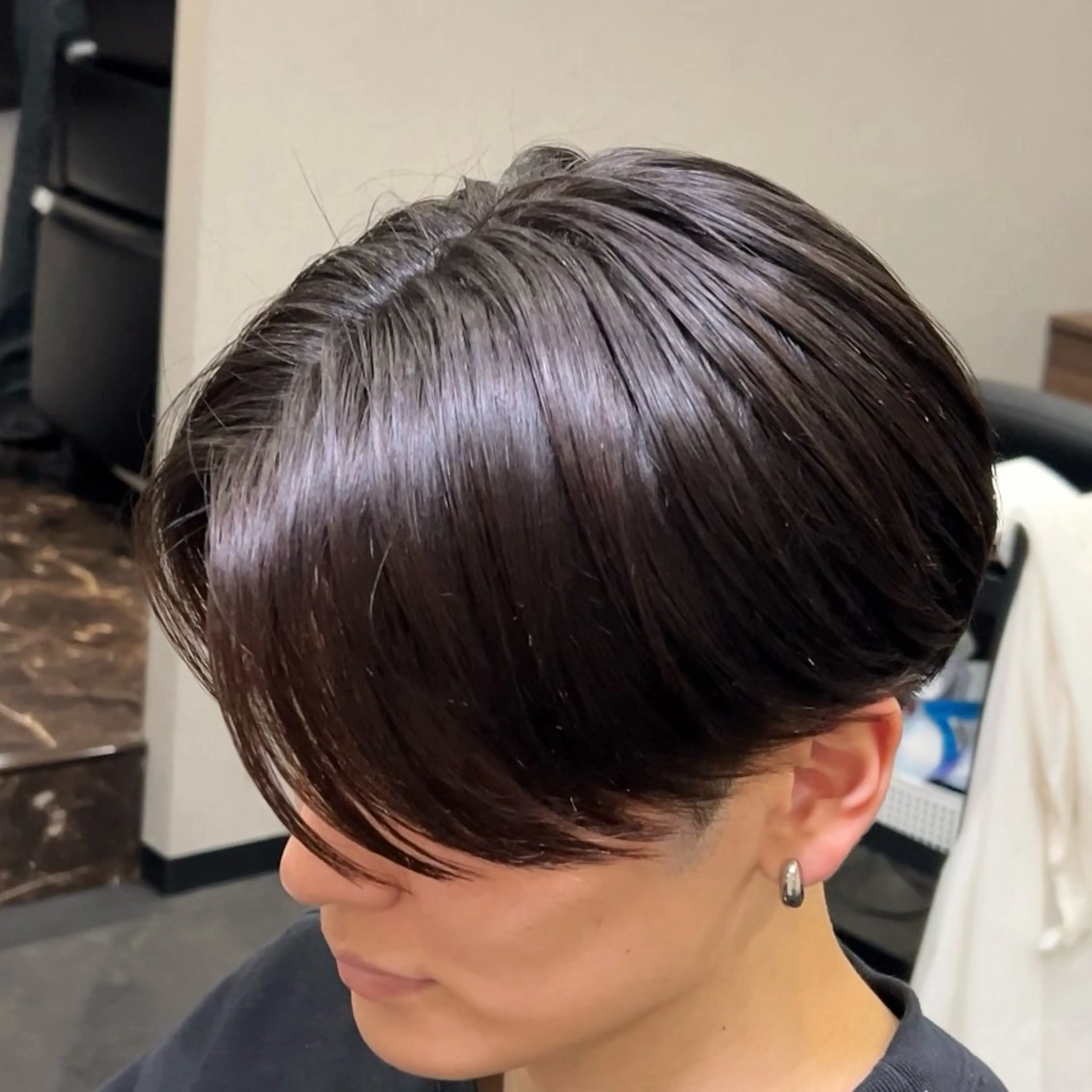 ミディアム メンズ 縮毛矯正 ulus OSAKA所属・福井 太暉のヘアスタイル