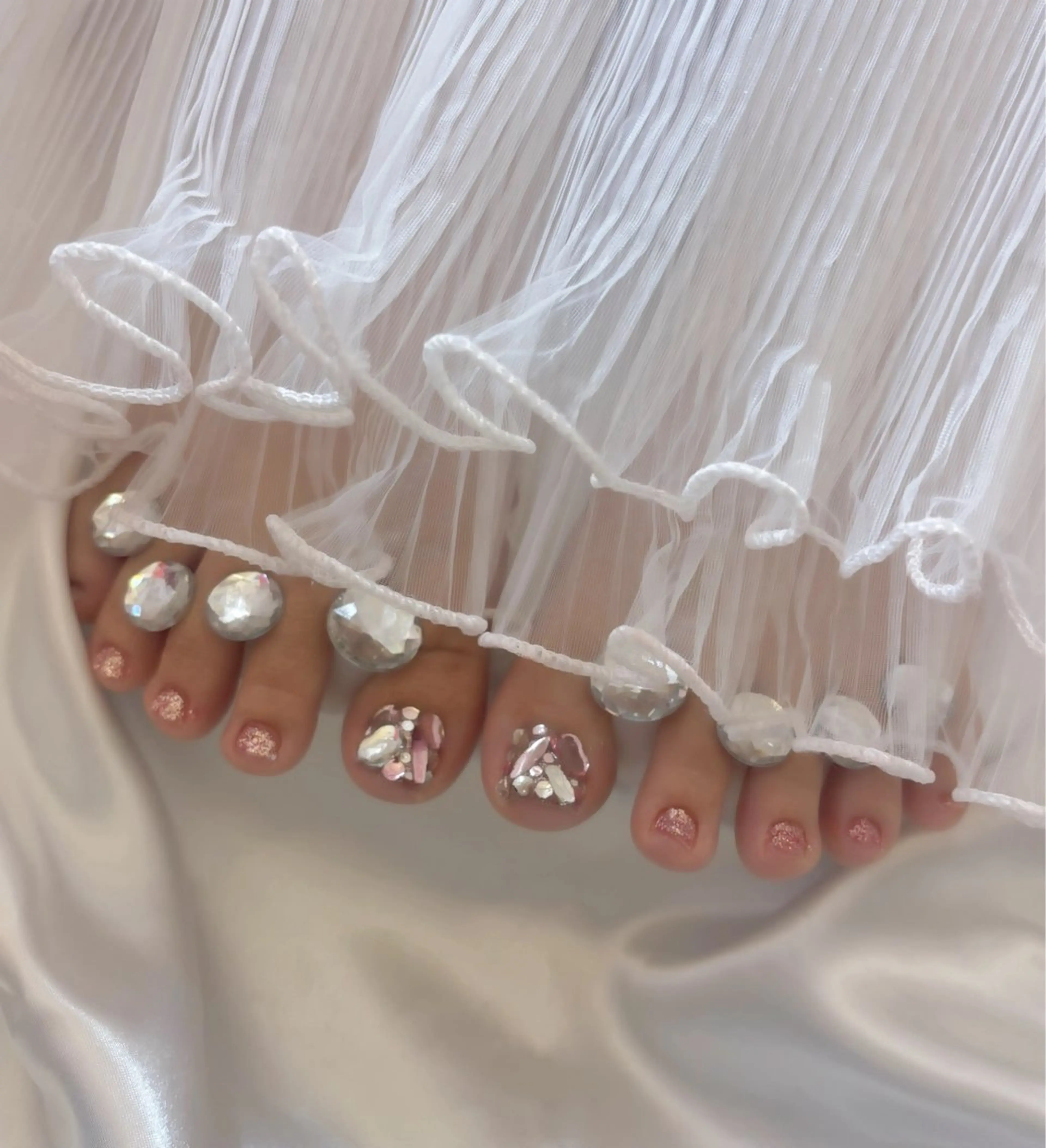 ネイル ピンク フットネイル Nail Salon macherieのネイルデザイン