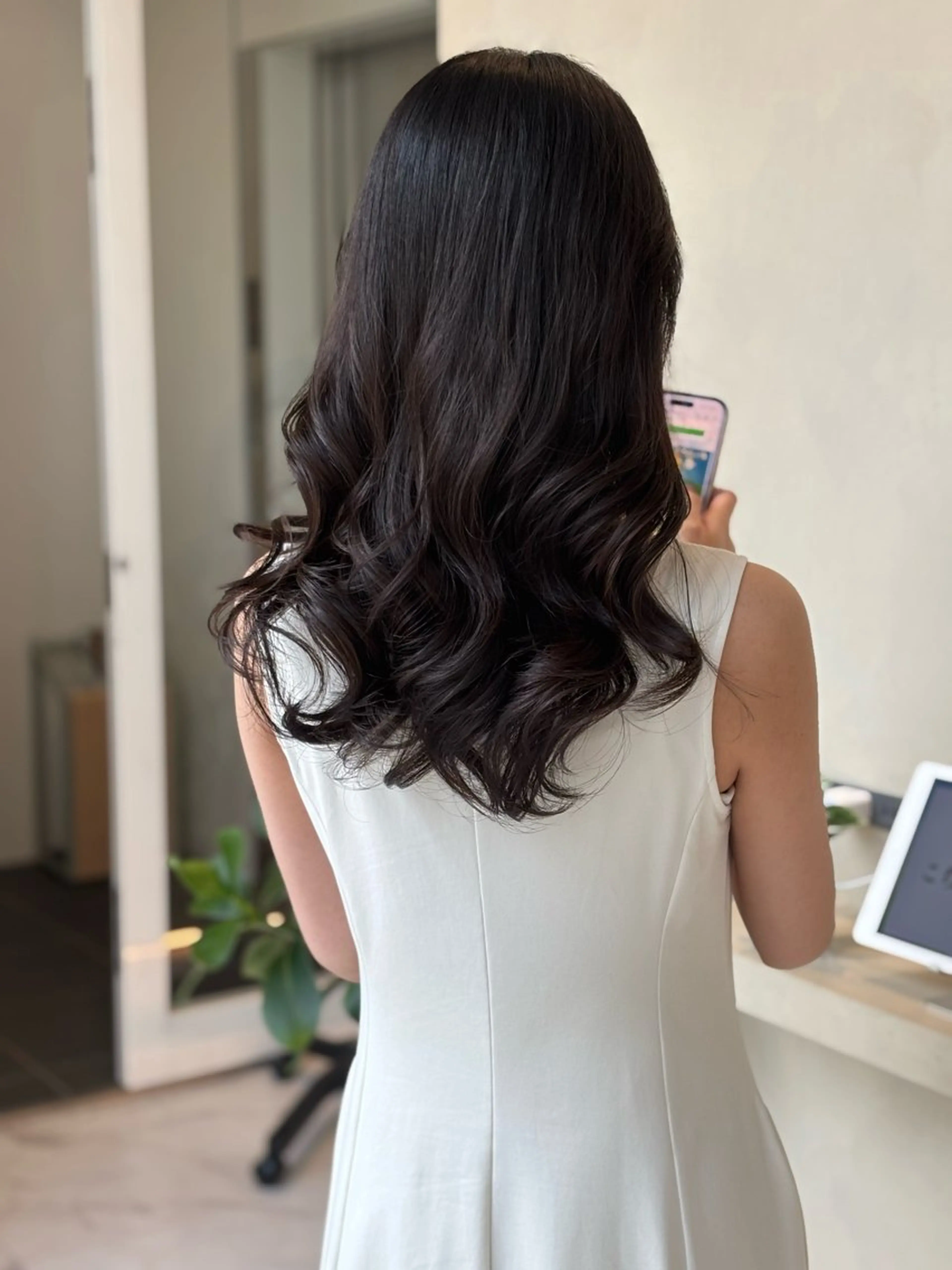 セミロング セミロングパーマ ⭐️コテ巻き風パーマ 髪質改善/タナカのヘアスタイル