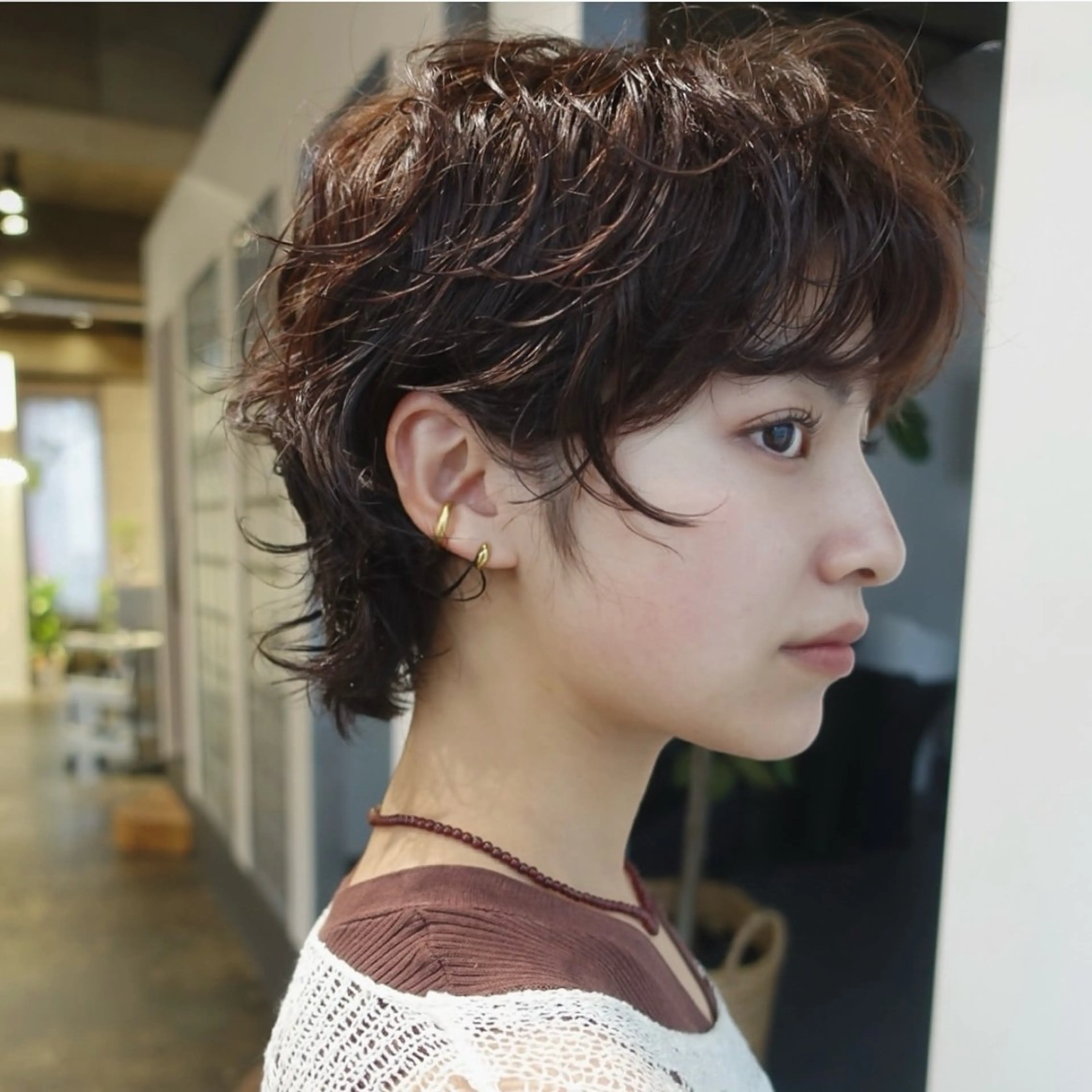 カット+パーマモデルの写真