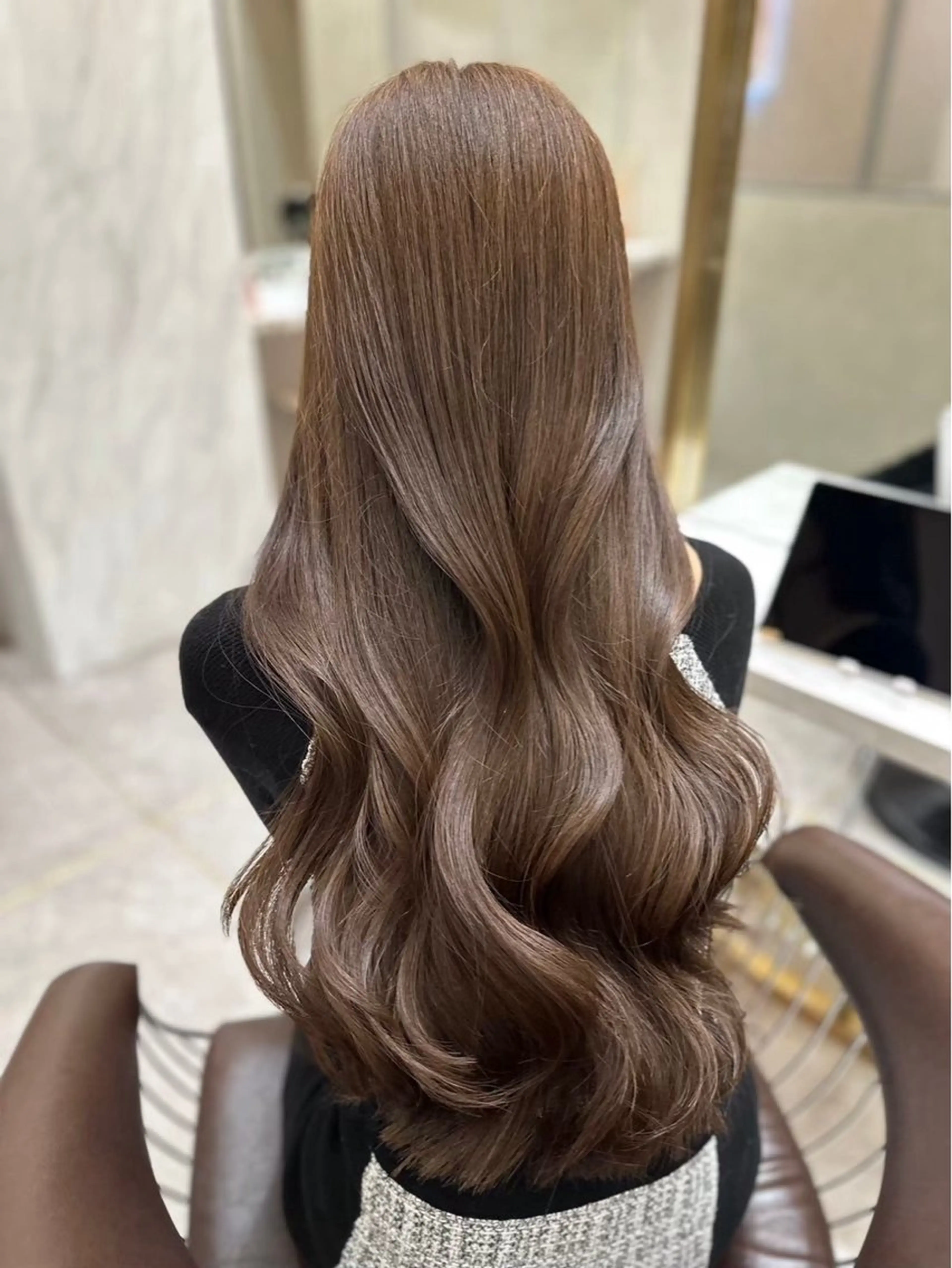 ロング カラー ベージュカラー ブリーチ ダブルカラー ブリーチなしカラー Shousui Mutsumiのヘアスタイル