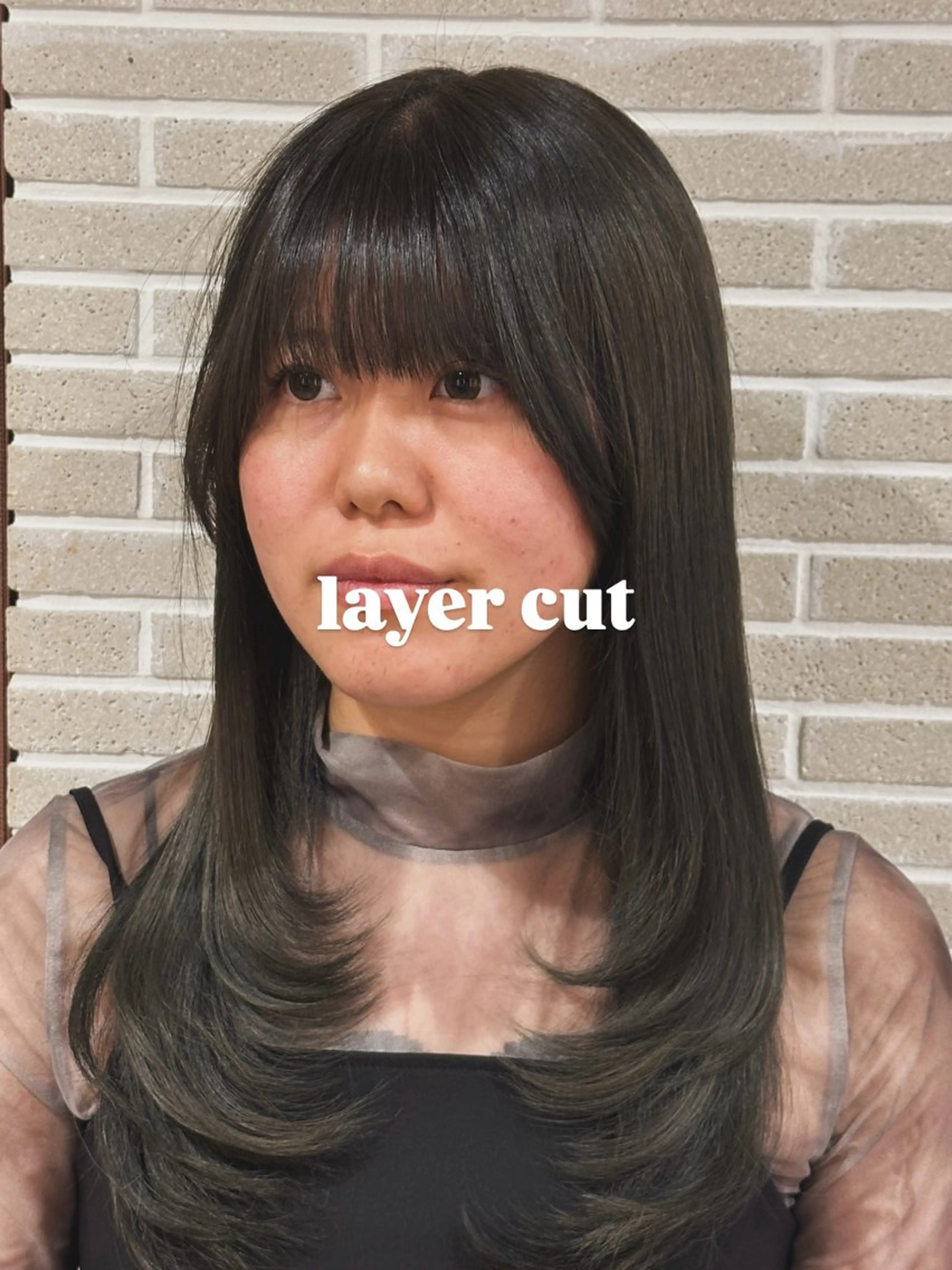 セミロング レイヤーカット メンズパーマ/レイヤ ーカット岡田遥希のヘアスタイル