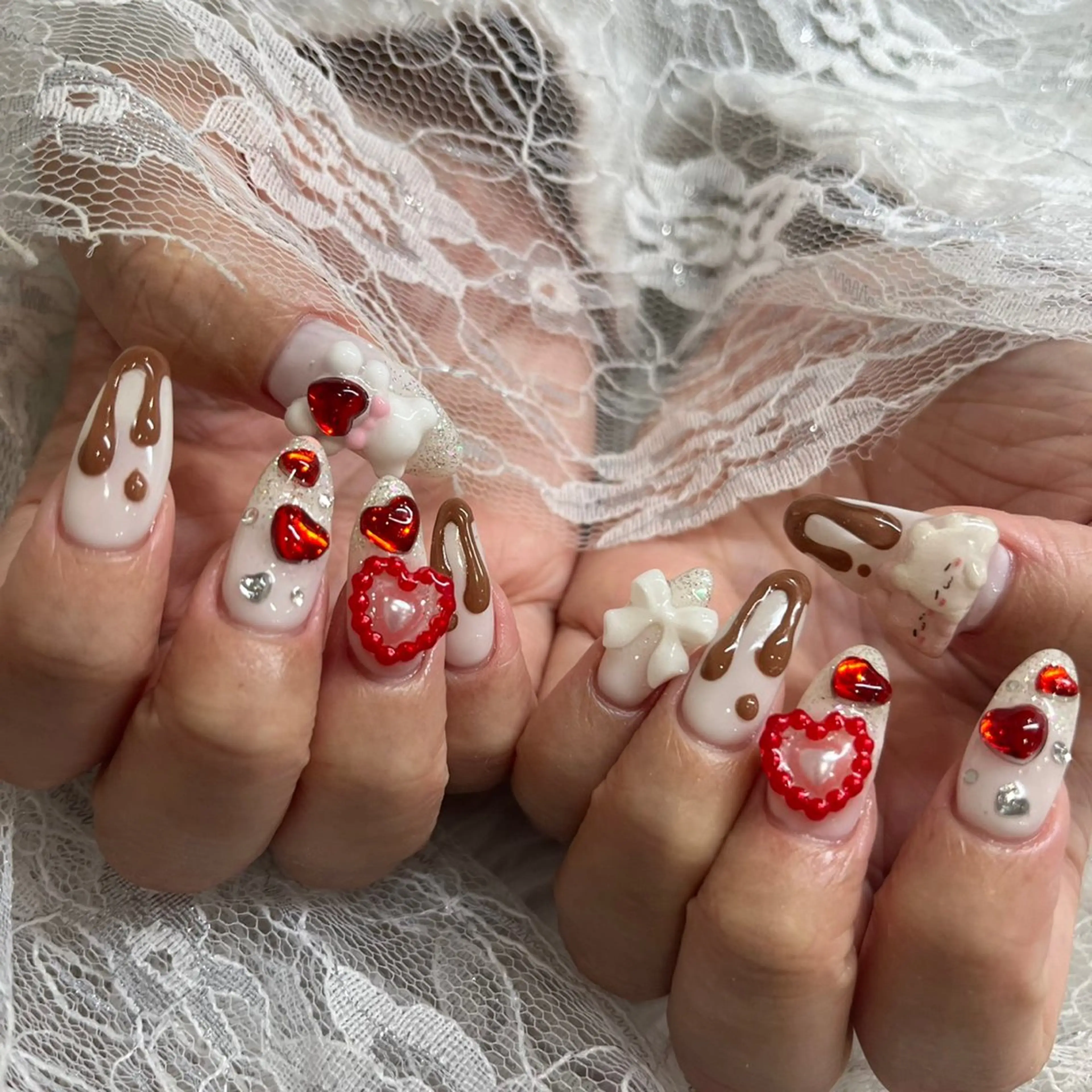 セミロング ハンドネイル cho nailのネイルデザイン