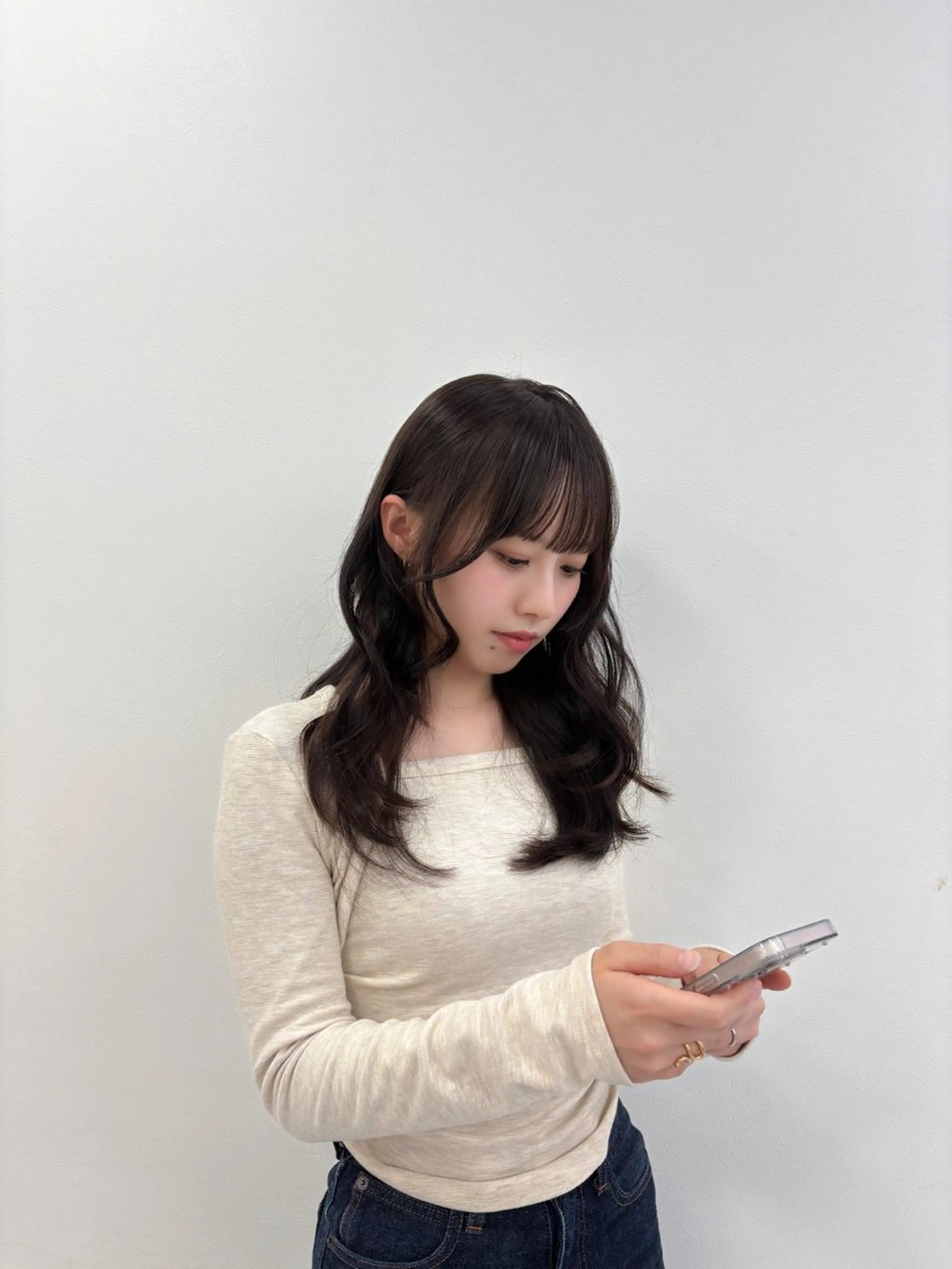 セミロング カラー カット ヘアカラー トリートメント ヘッドスパ ヘアセット 表参道ハッシュカット レイヤー/リノンのヘアスタイル