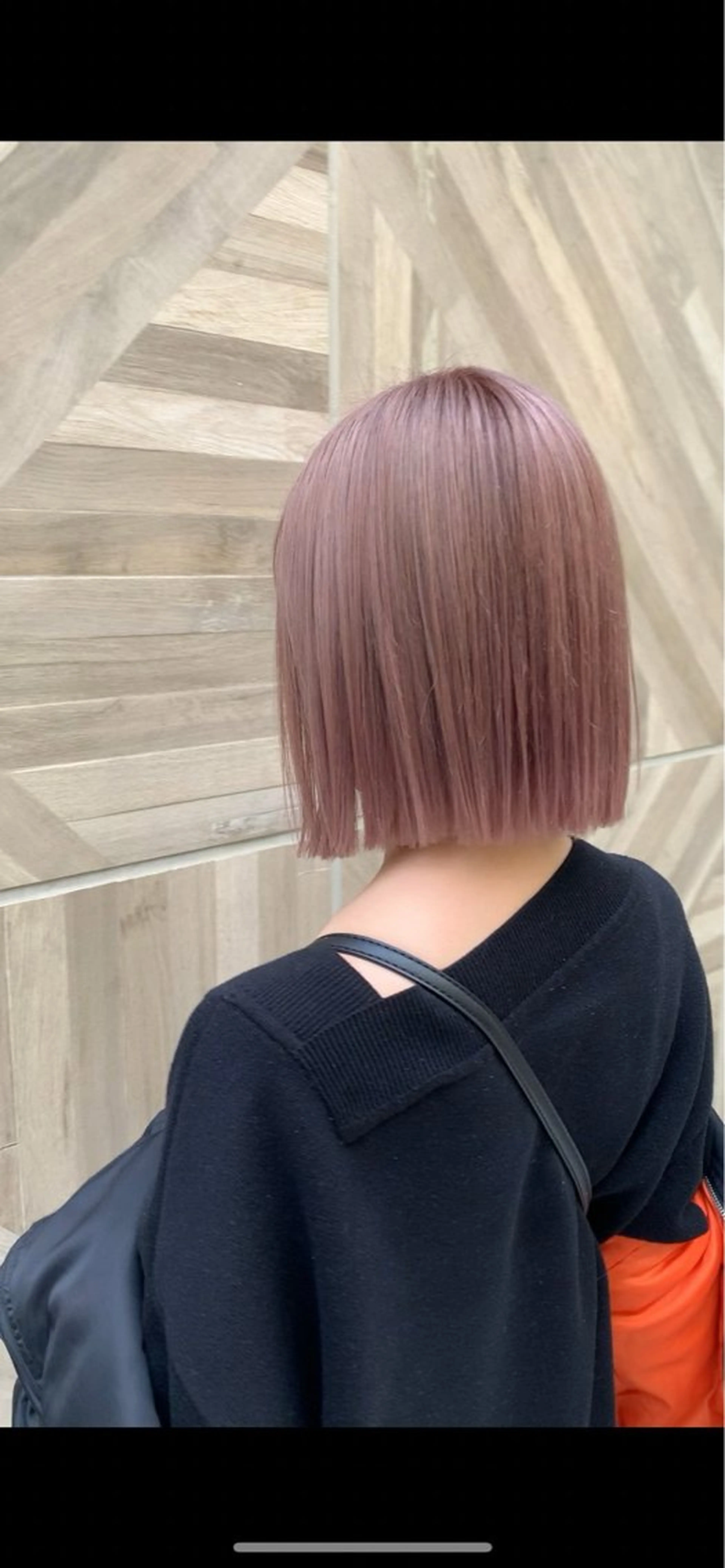 ショート カラー ブリーチ ピンクカラー ボブ/インナーカラー レイヤーボブ/楓のヘアスタイル