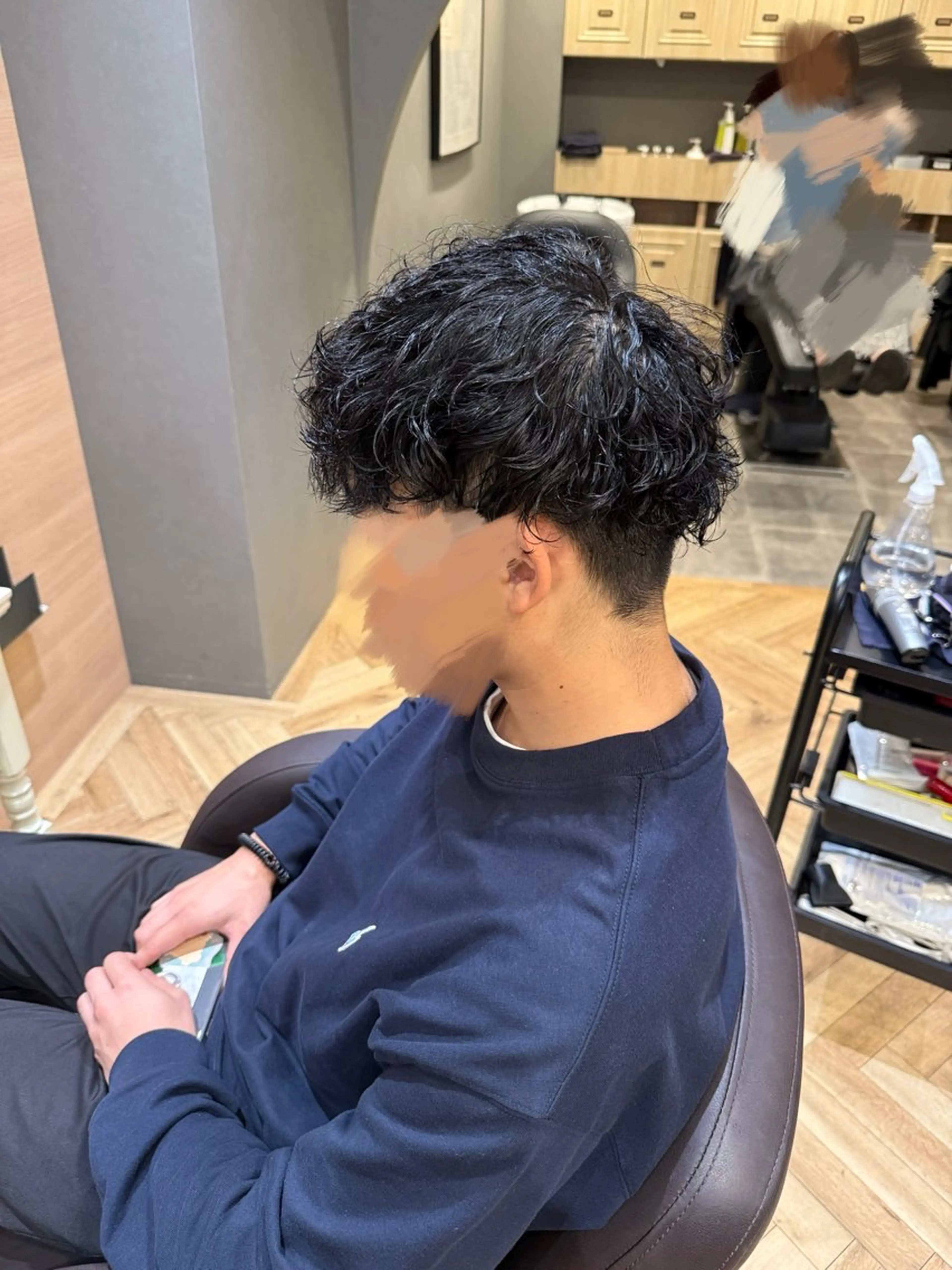 パーマ メンズ メンズパーマ 波巻きパーマ 佐々木 ひなたのヘアスタイル