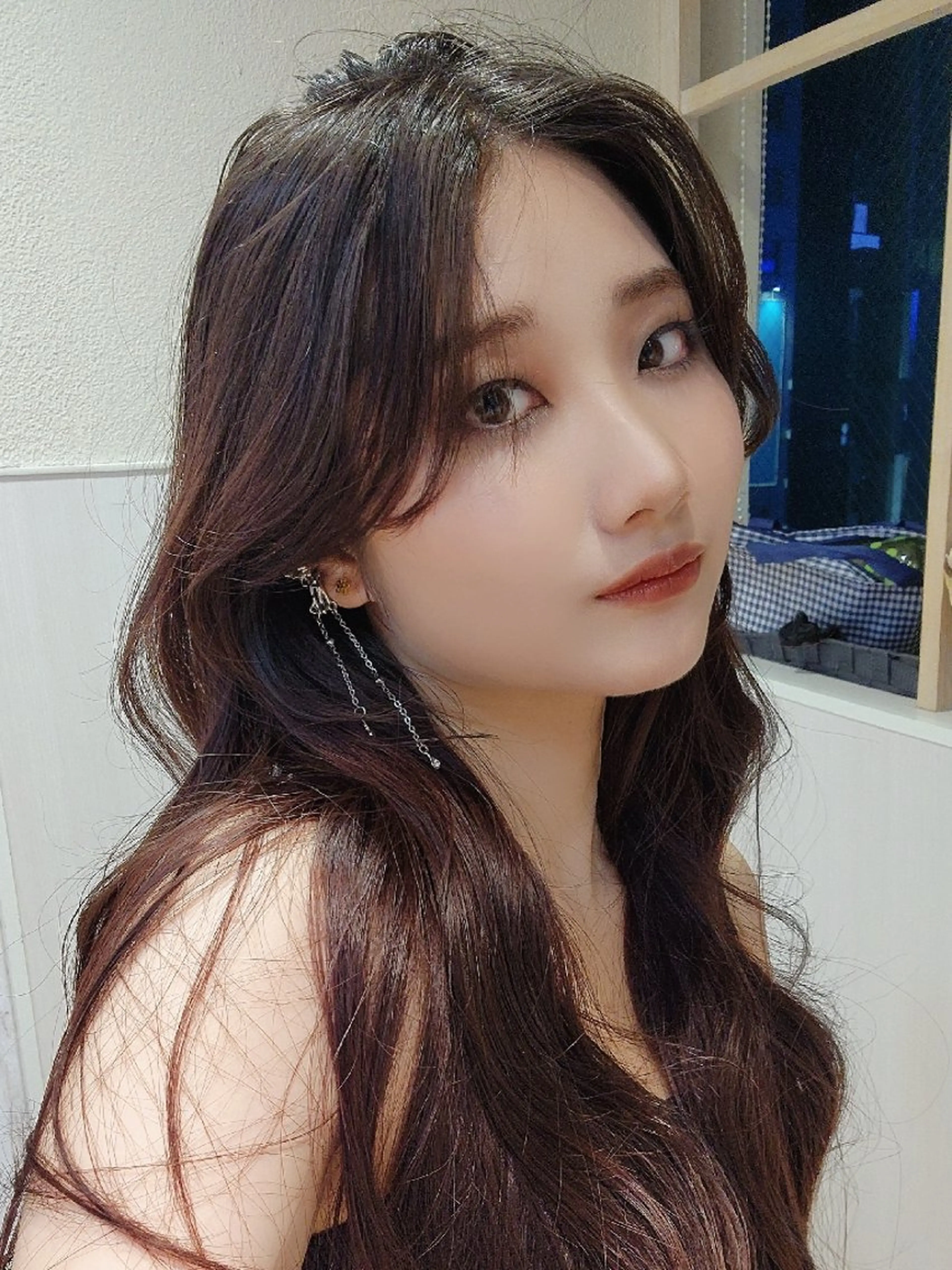 ロング 韓国風ヘア レイヤーカット カット ヘアカラー トリートメント Nanako。/韓国 ヘア/顔周りカットのヘアスタイル