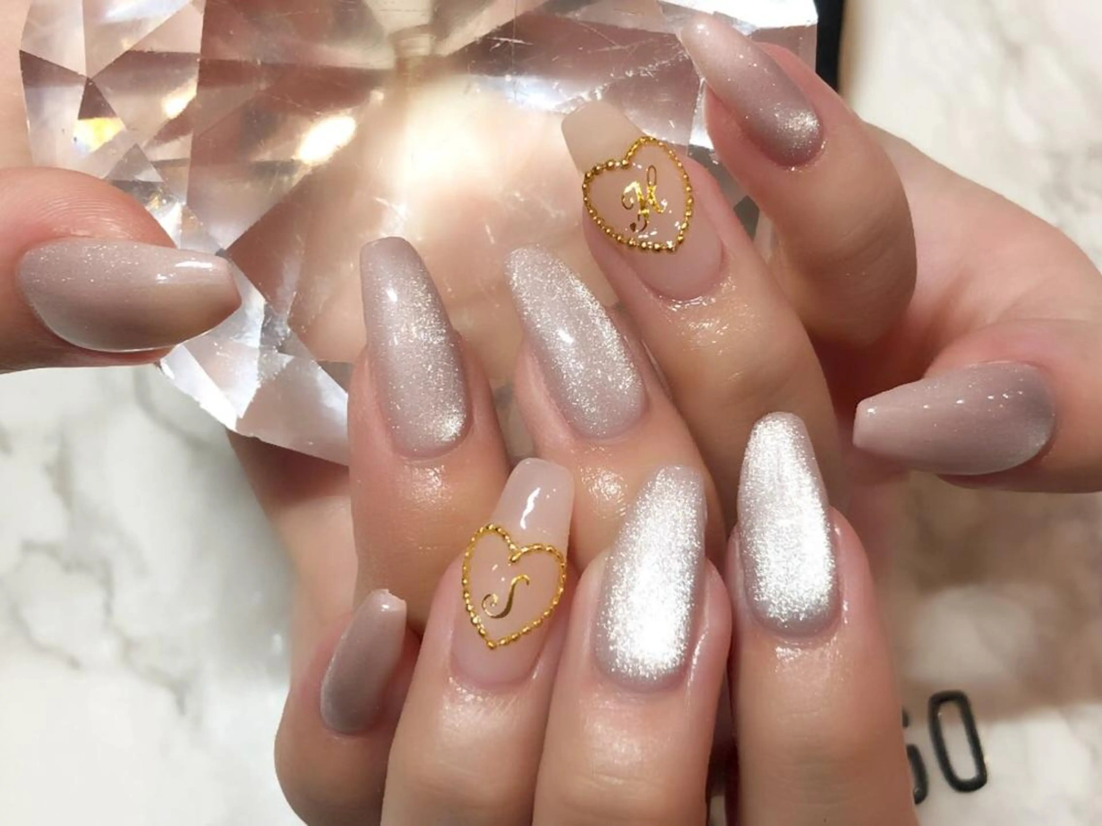 ロング カラー メンズ キッズ ネイル マグネットネイル NAILSGOGO shibuyaのネイルデザイン