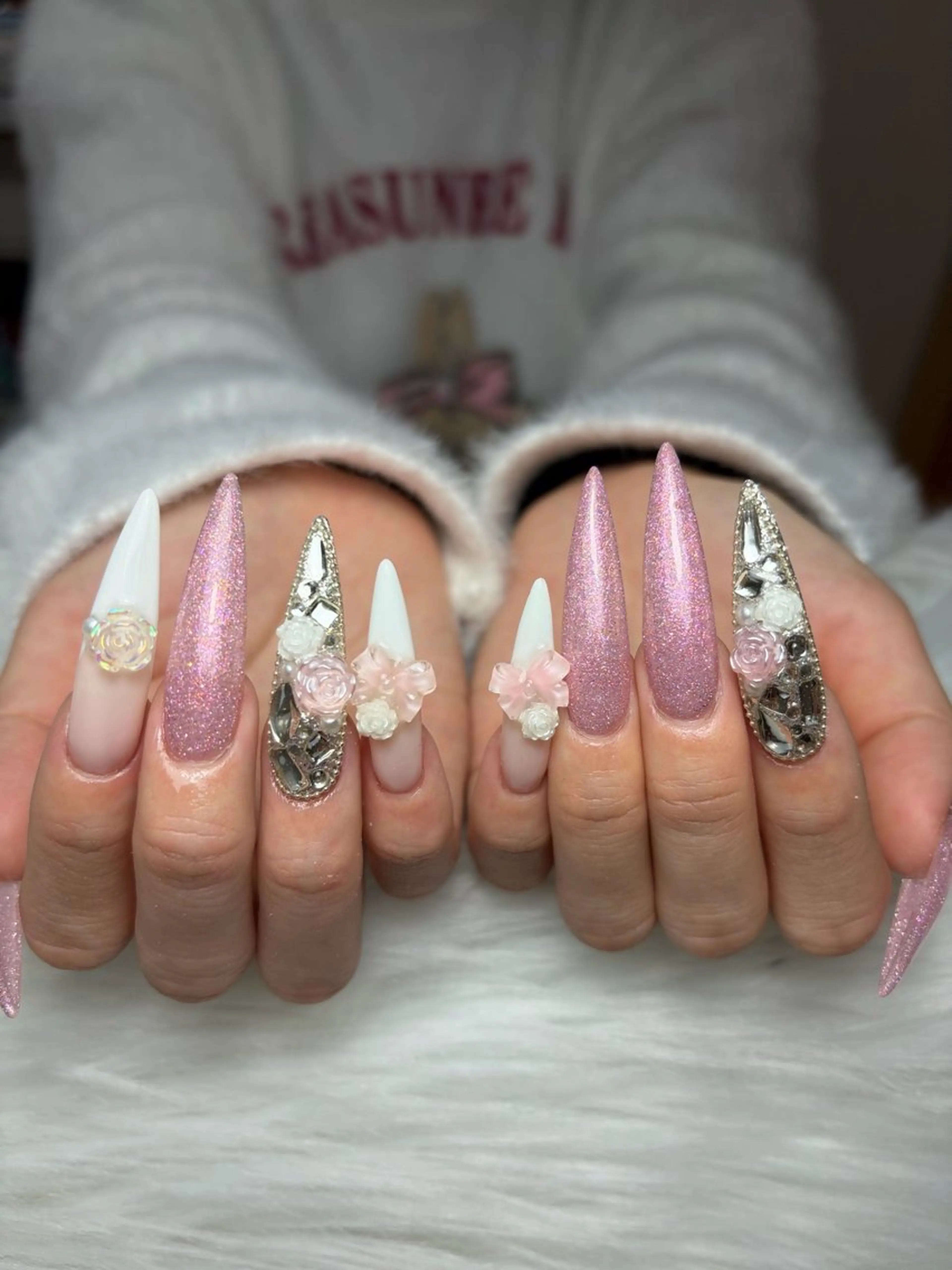 ネイル アートネイル 長さ出し ジェルネイル マグネットネイル ニュアンスネイル ハンドネイル Cloudy Chan Nailのネイルデザイン