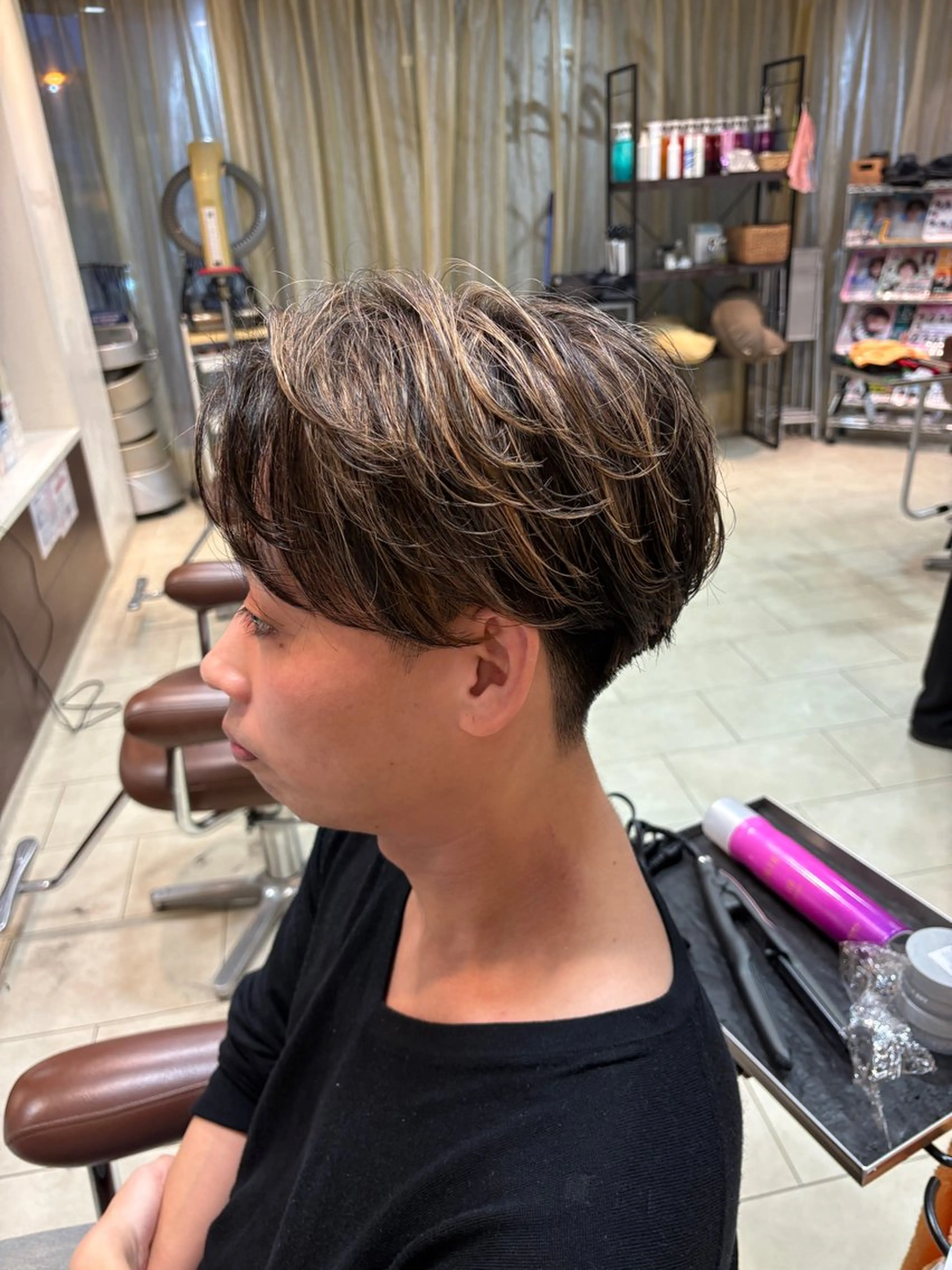 カラー メンズ メンズメッシュ メッシュ ヘアカラー 鳥ちゃん🐥/カラー /西中島/新大阪のヘアスタイル