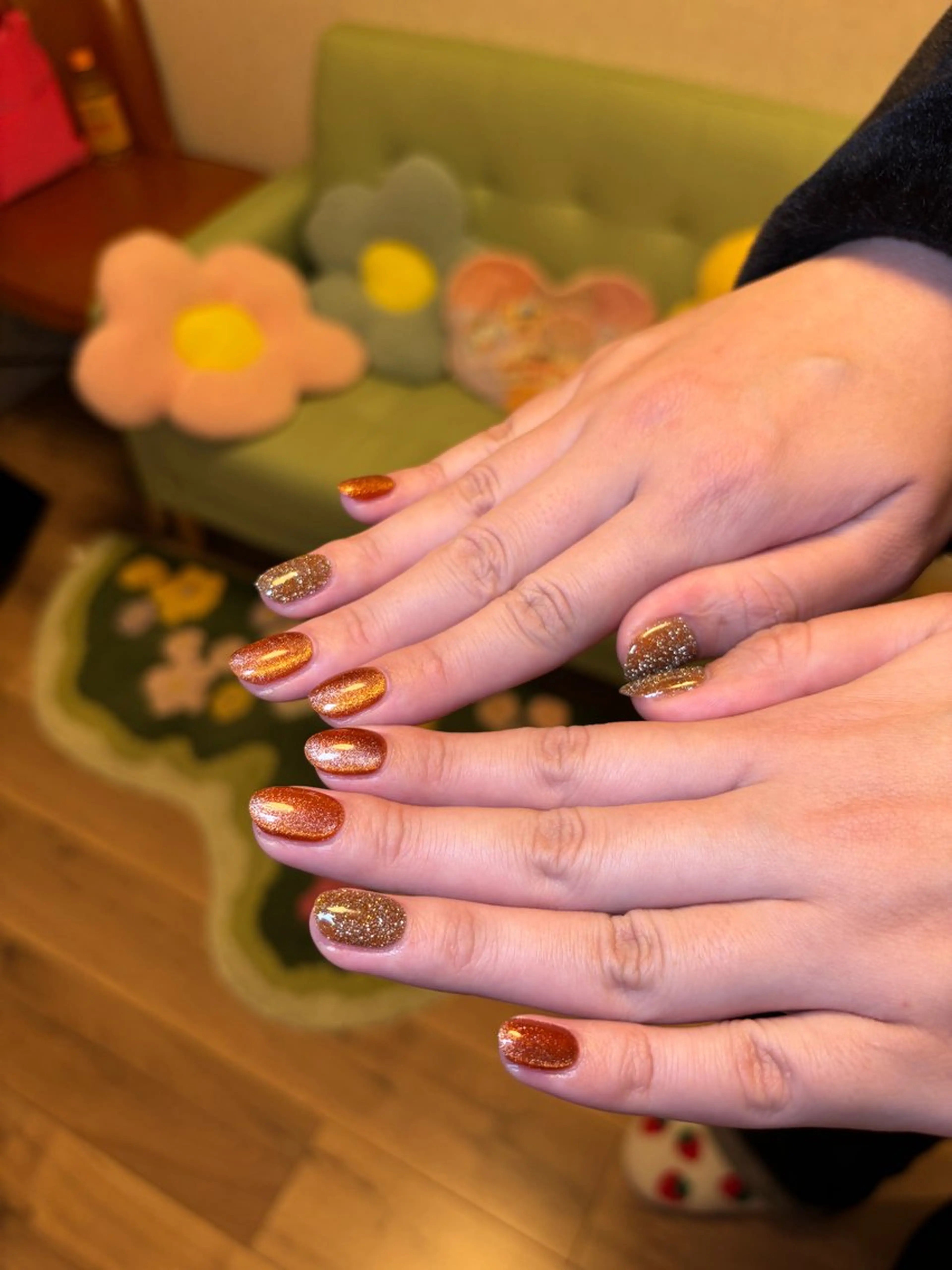 ネイル マグネットネイル マグネットワンカラー ワンカラーネイル ハンドネイル 京美人所属・京 美人のネイルデザイン