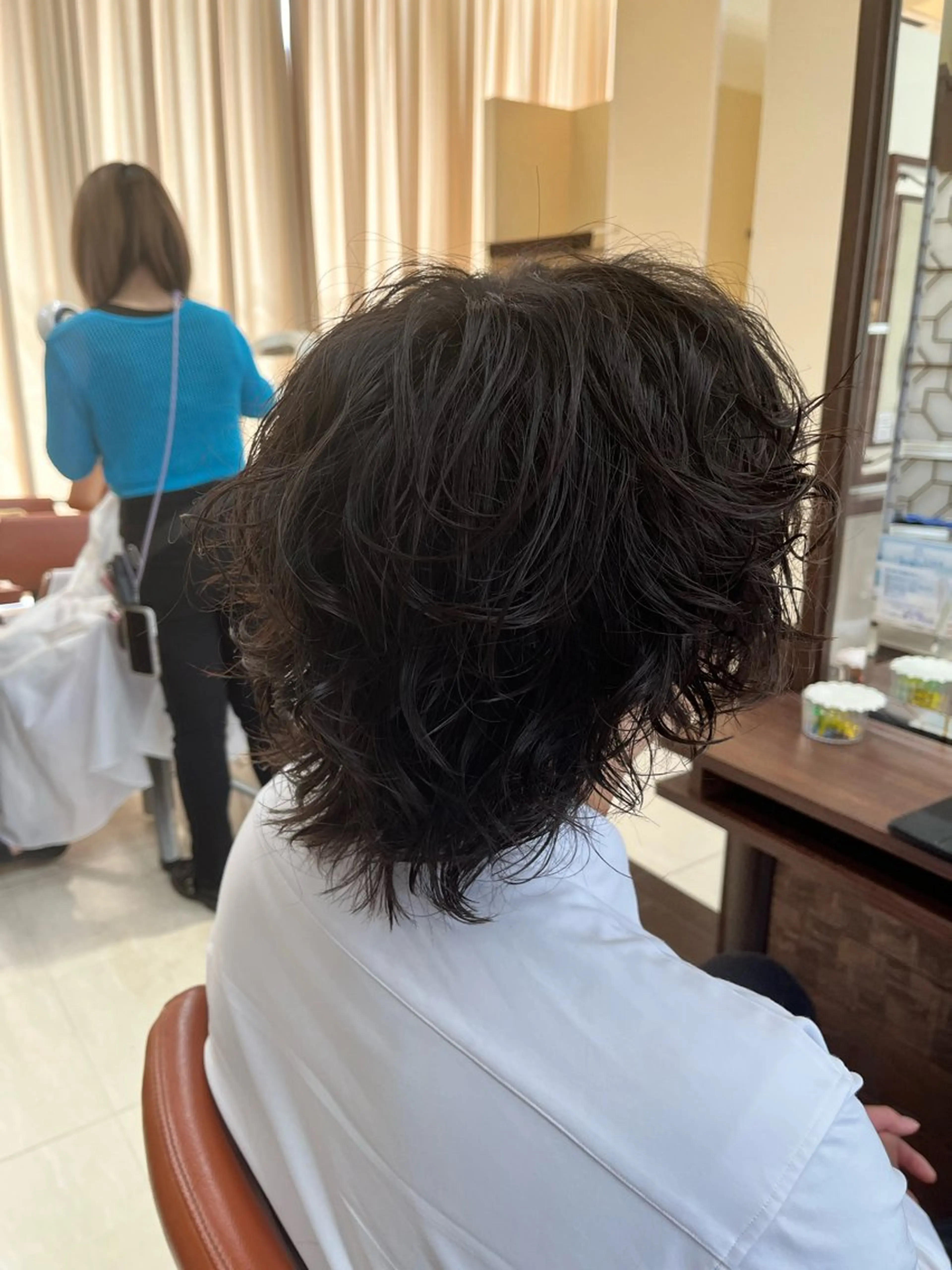 ショート パーマ メンズ メンズパーマ メンズウルフカット ウルフカット スパイラルパーマ AROH men's cut&men's perm 船橋店所属・🧊メンズ特化🧊 高木航希のヘアスタイル