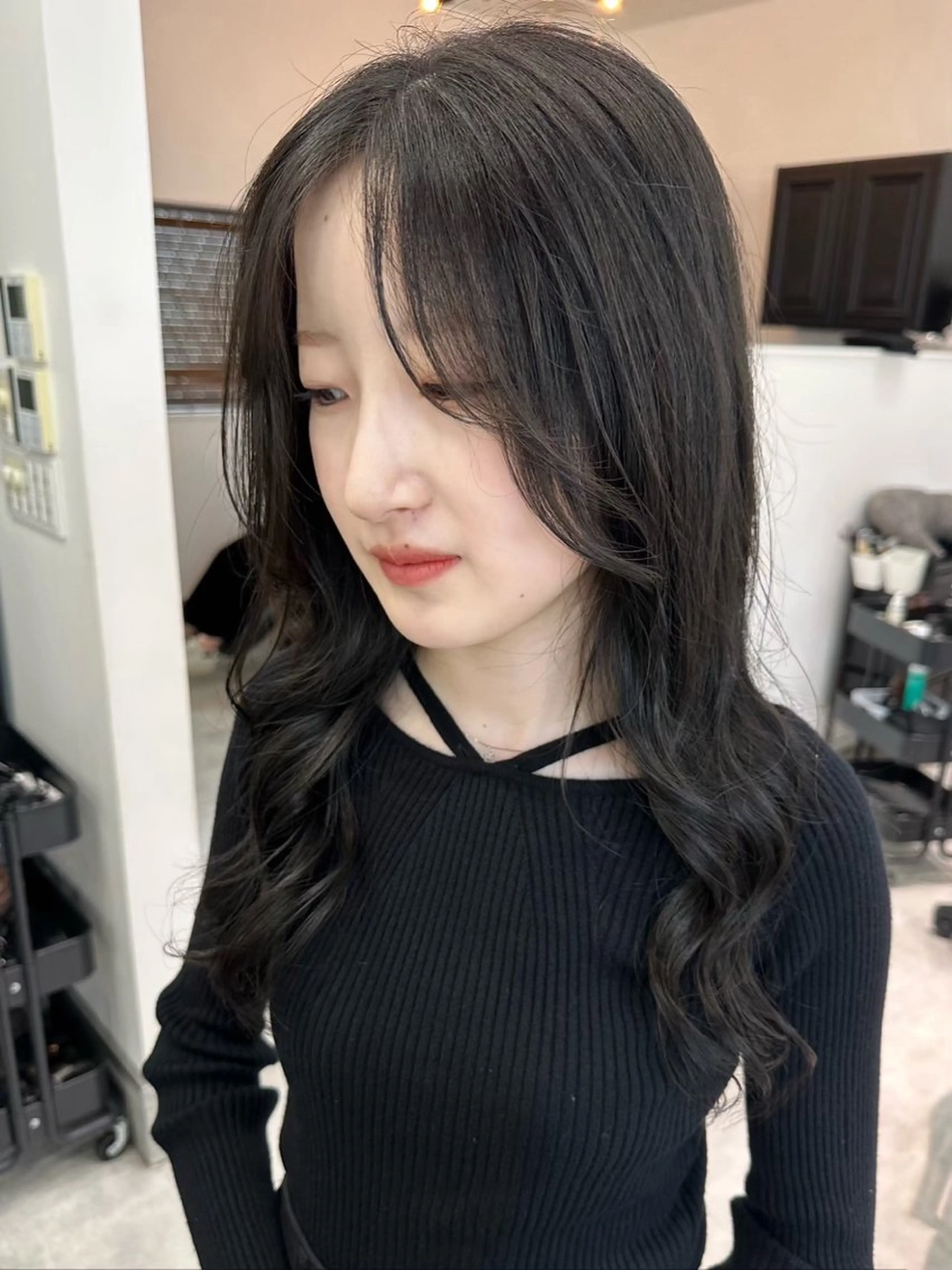 ロング 平山 千紗のヘアスタイル