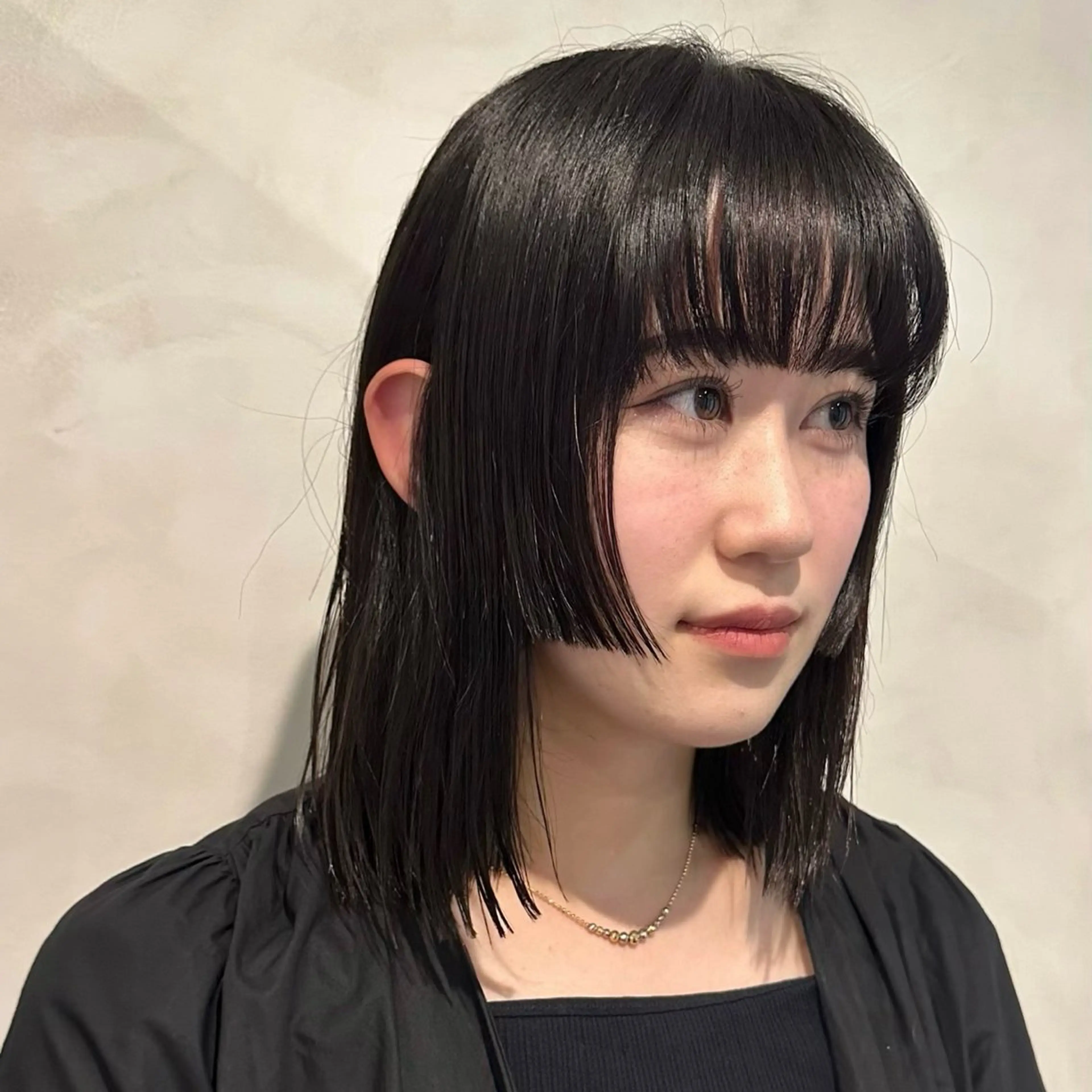 ミディアム 姫カット カット トリートメント Aust hair Stella新宿所属・Yuki☺︎パーマ レイヤーカットウルフのヘアスタイル