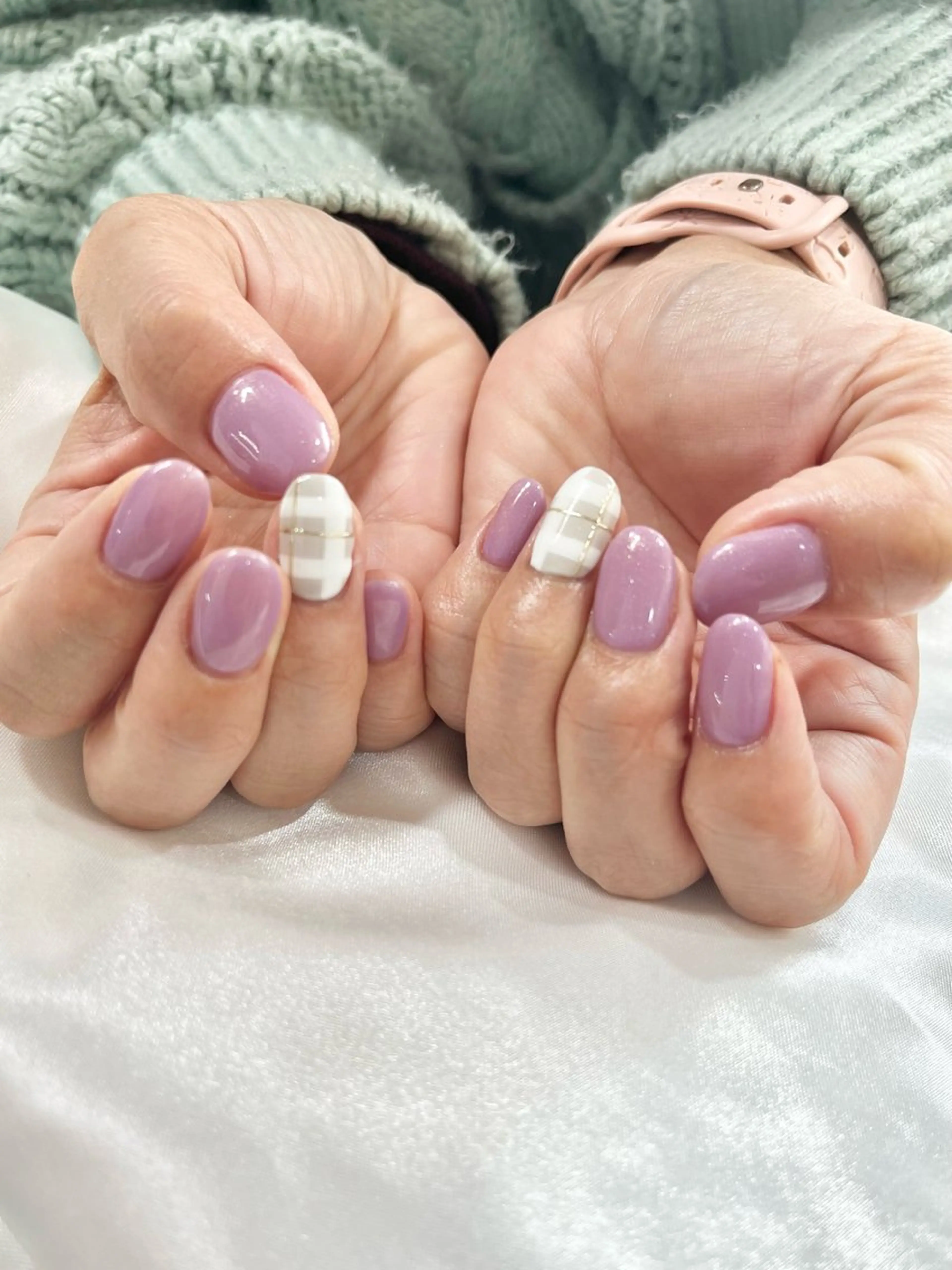 ネイル パープル 春ネイル ハンドネイル フットネイル nailsister ただのネイルデザイン