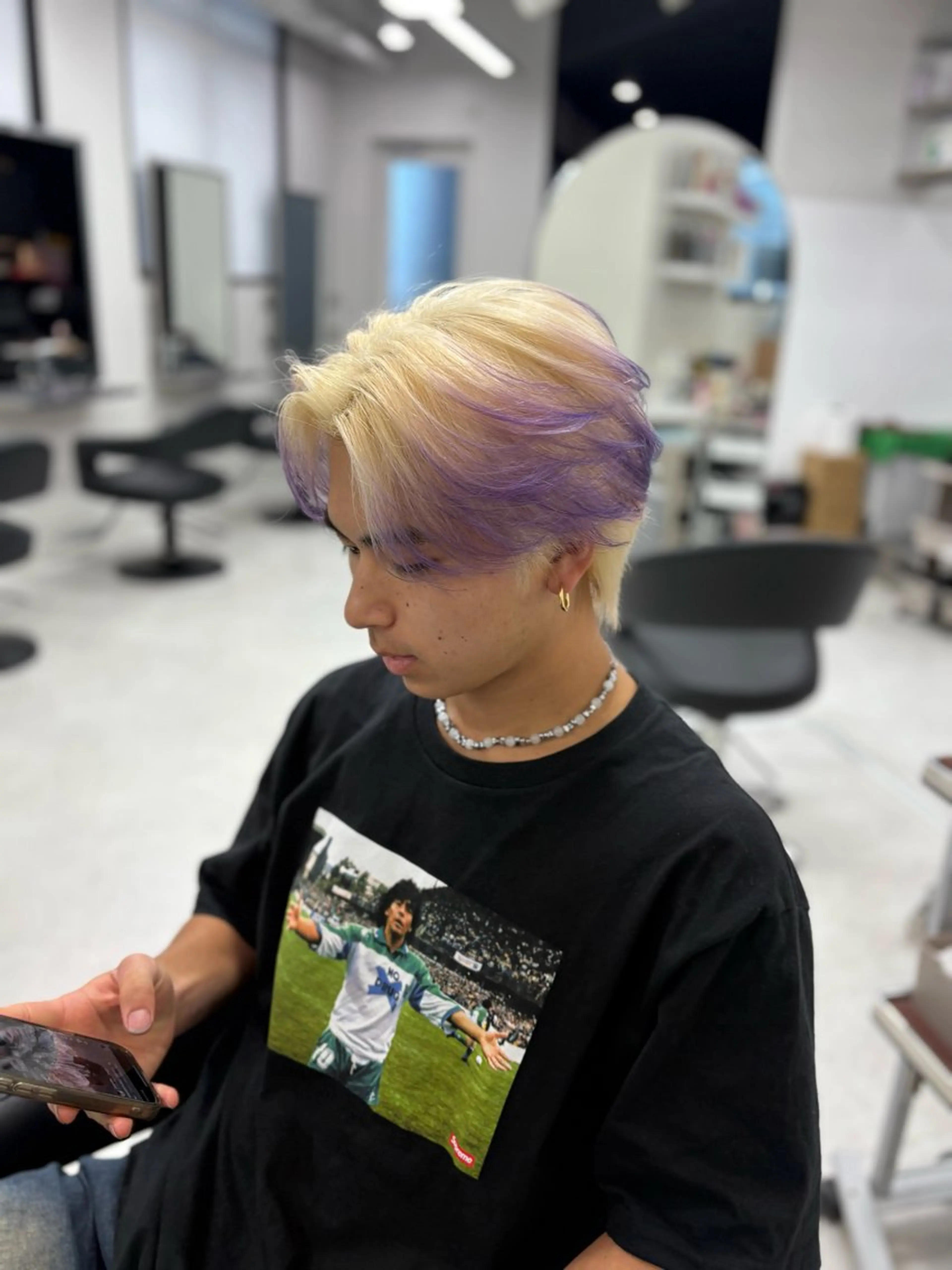 メンズ まぉまぉ /ホワイトカラーのヘアスタイル