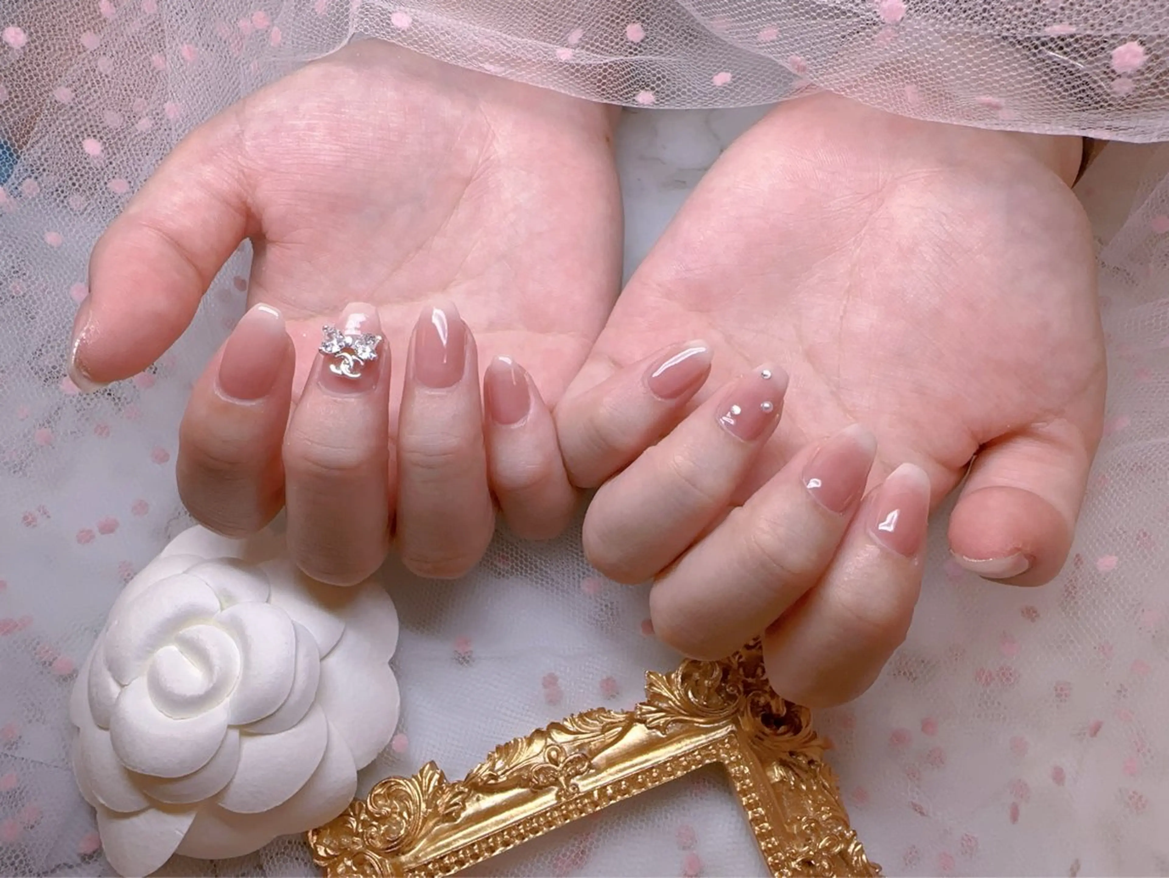 ネイル オーロラネイル フットネイル 韓国ネイル ラメ(グリッター) ラメグラデーション ハンドネイル Belle nail salon 新小岩のネイルデザイン