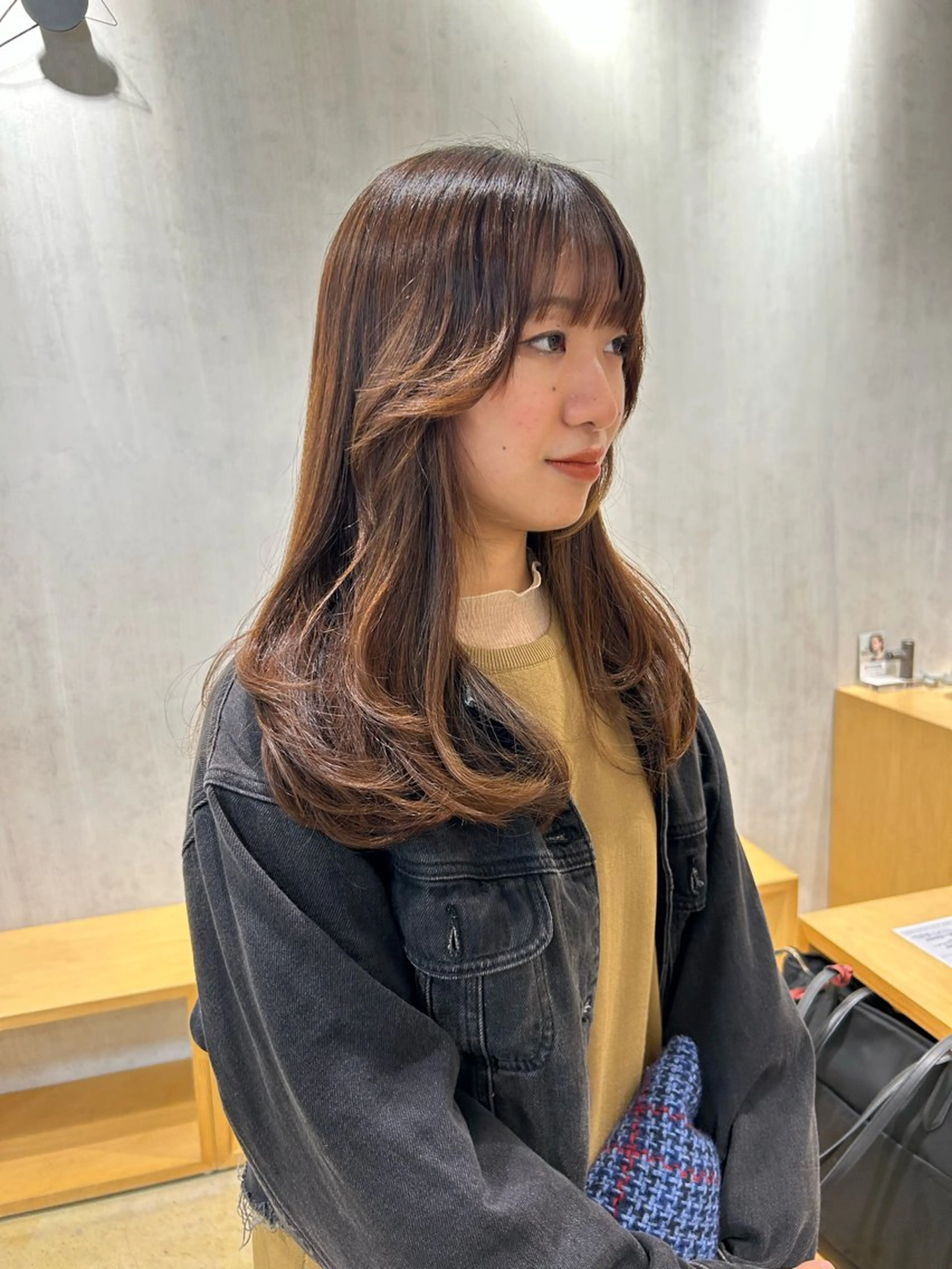 ロング 顔周りカット レイヤーカット mine【マイン】所属・透明感カラー🫧/ レイヤー/アチワのヘアスタイル