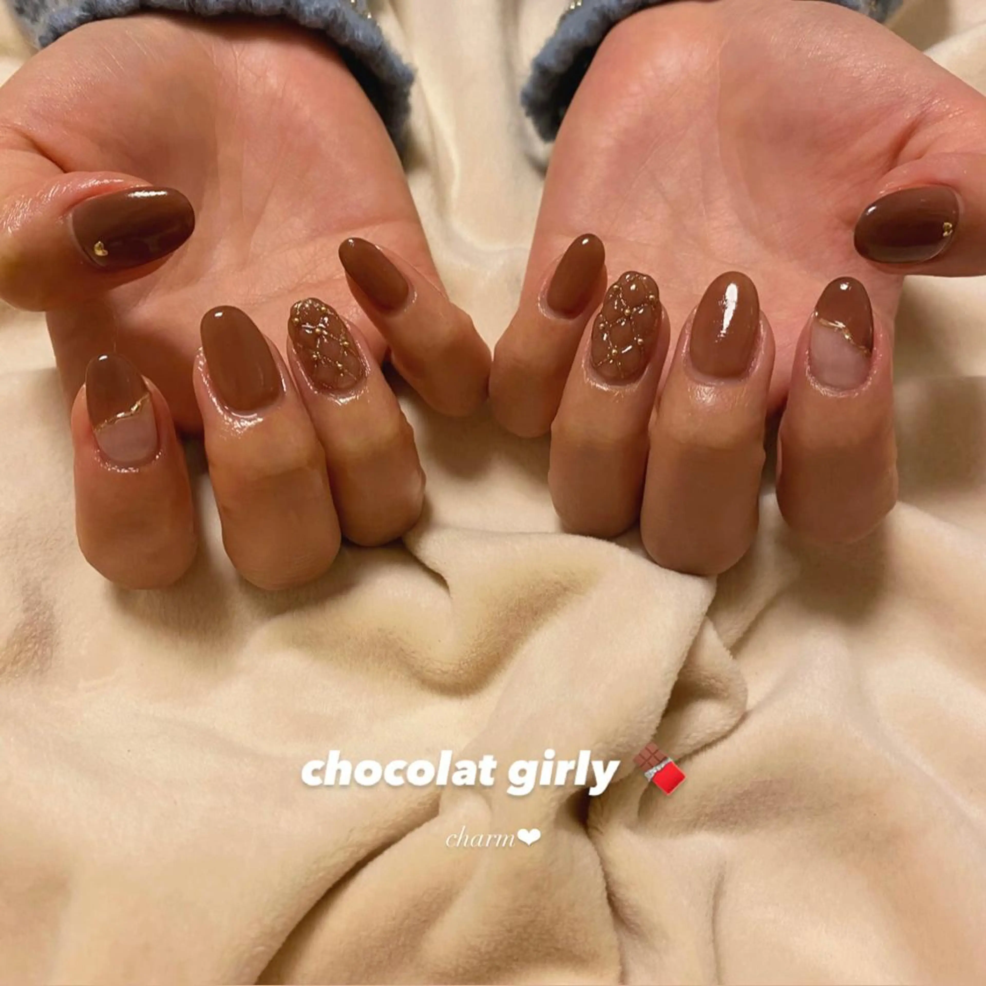 ネイル ガーリー ハンドネイル nail salon charmのネイルデザイン