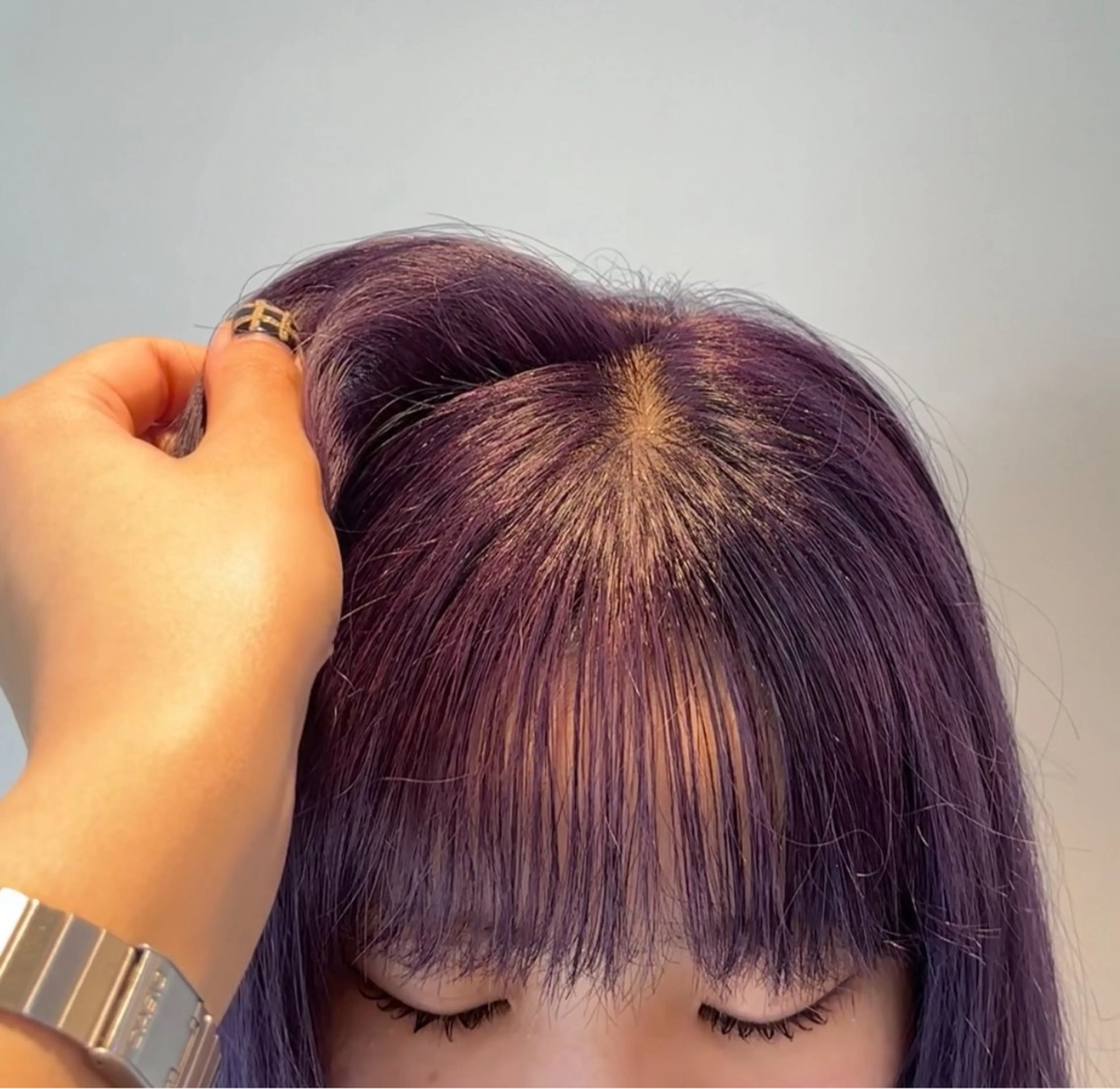 セミロング カラー ヘアカラー トリートメント HANA所属・林 小桃のヘアスタイル