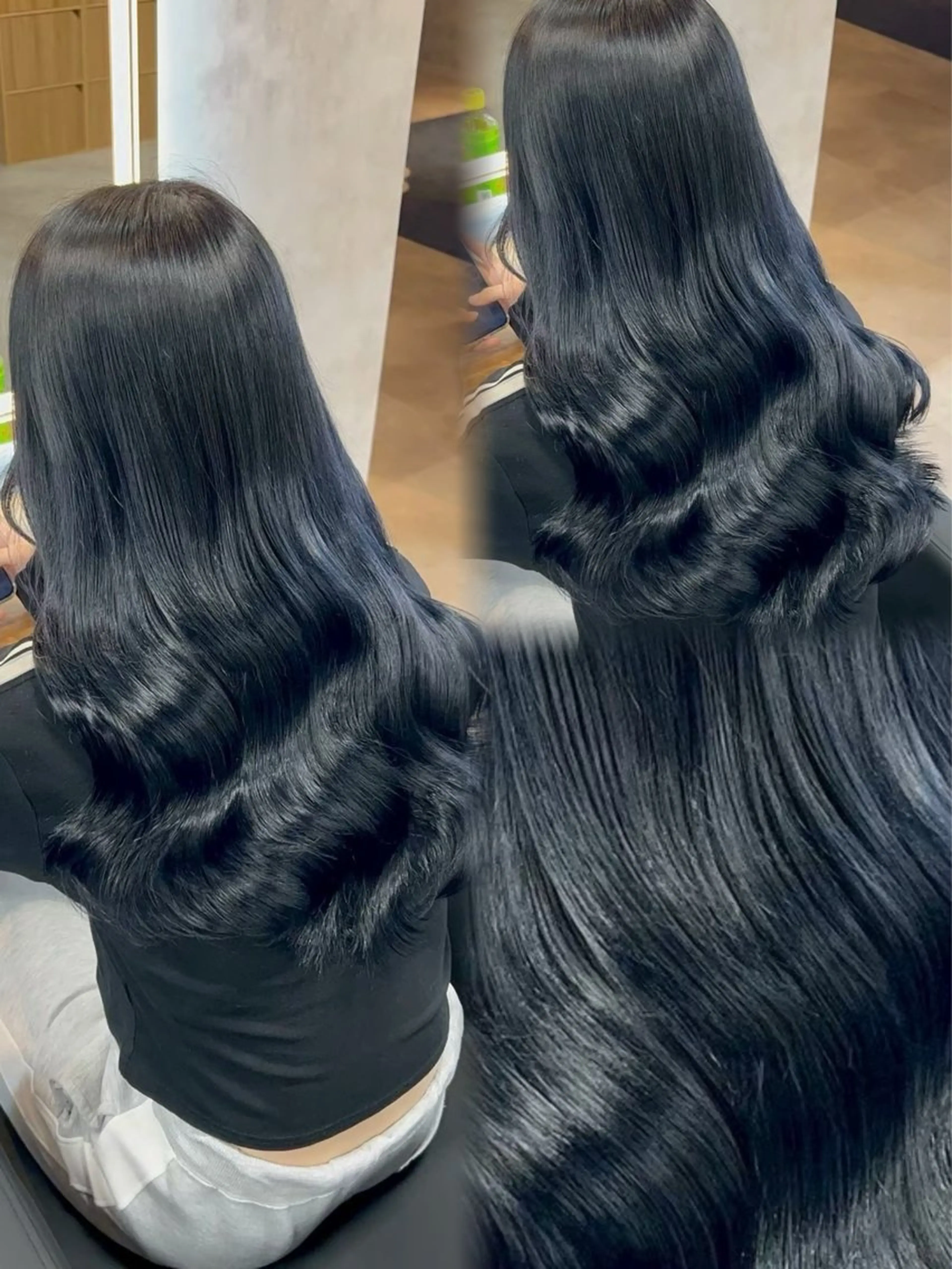 ロング カラー ヘアアレンジ ヘアカラー トリートメント ヘアセット 🩵透明感カラー HIYO🩵のヘアスタイル