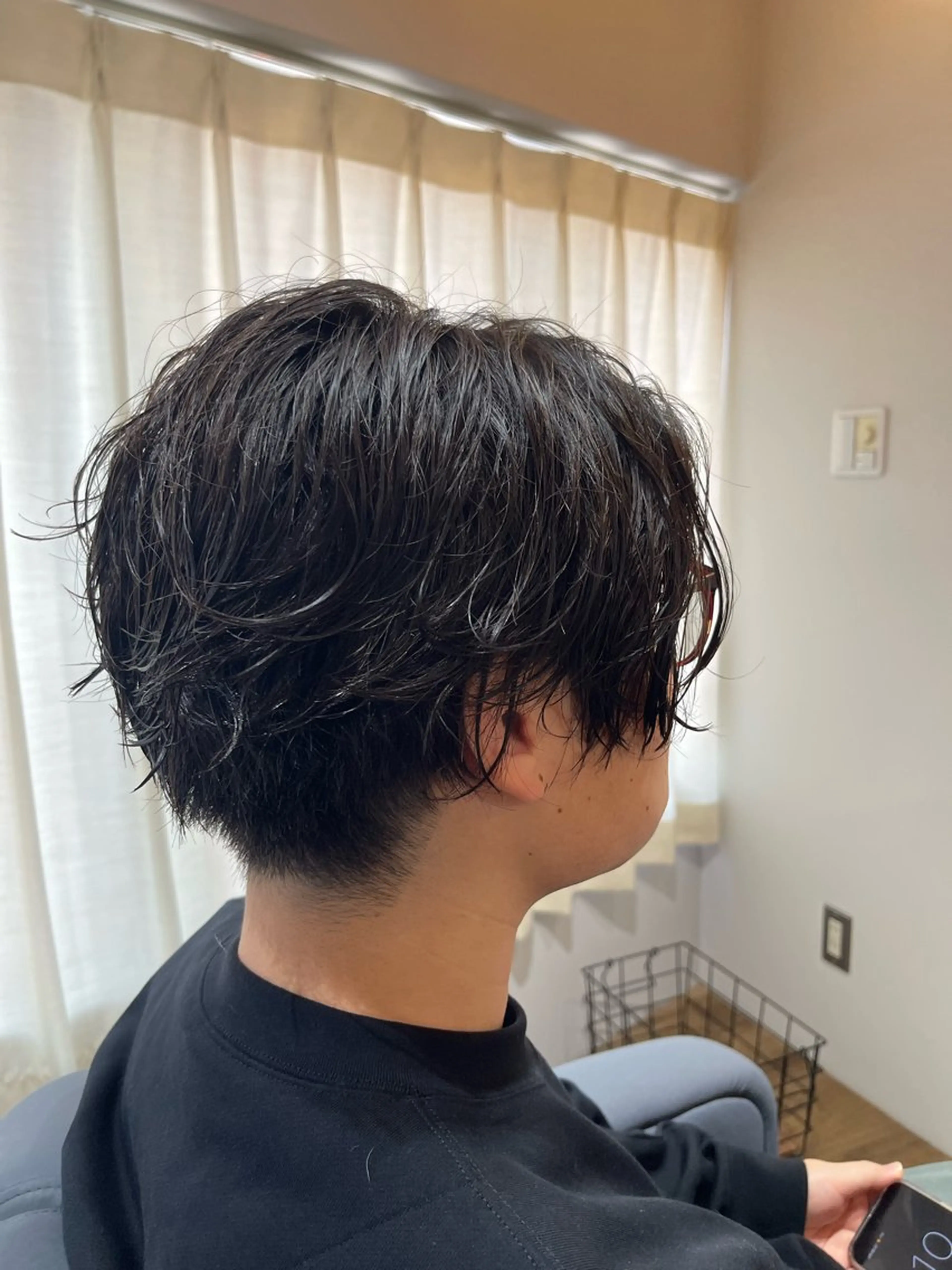 パーマ メンズ メンズパーマ ニュアンスパーマ カット パーマ AID_都立大学所属・林 亮太/ メンズ/メンズパーマのヘアスタイル