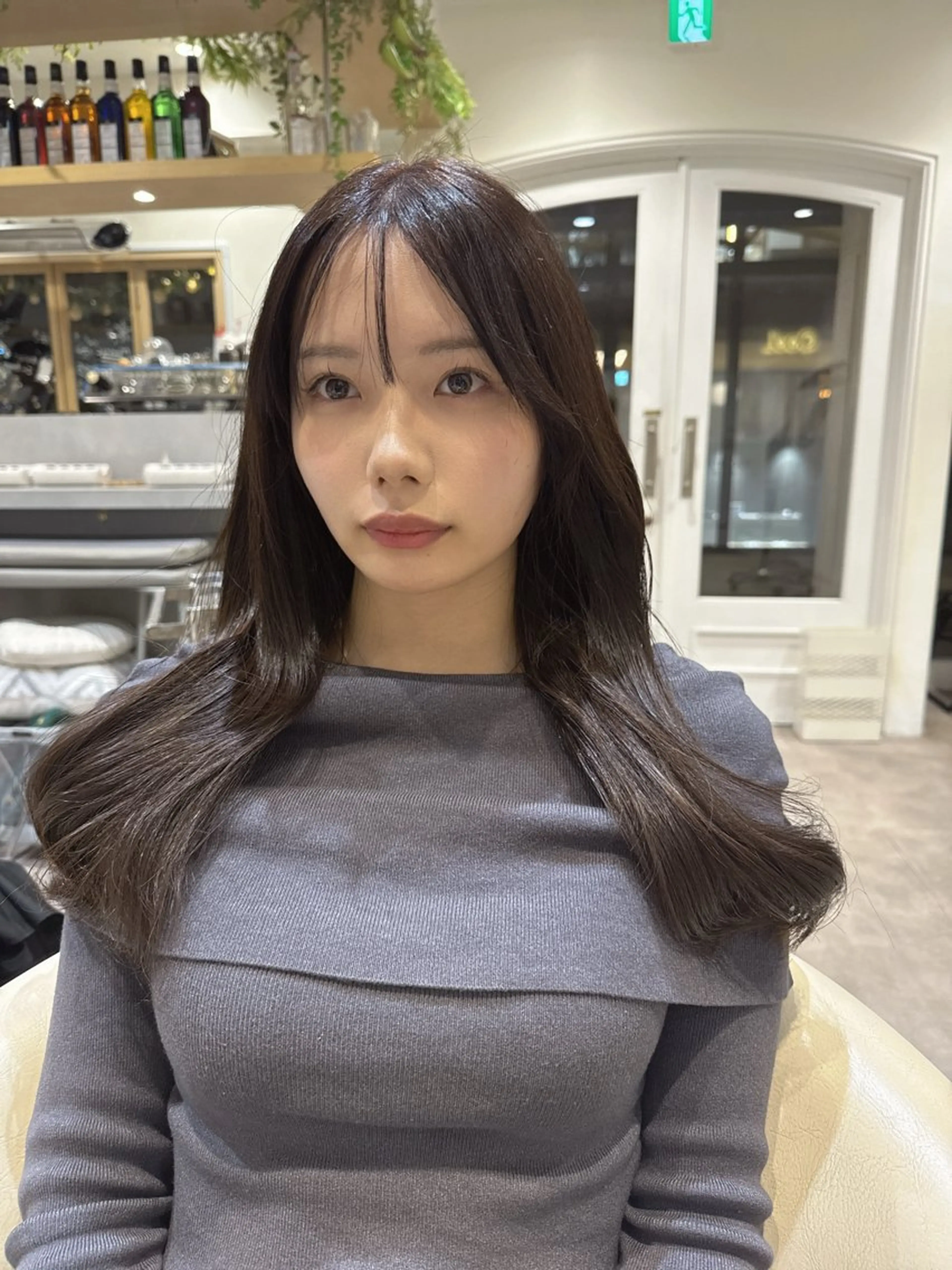 ロング カラー 透明感カラー グレージュ 小顔カット カット ヘアカラー トリートメント 💎透明感カラー特化 💎TAISEIのヘアスタイル