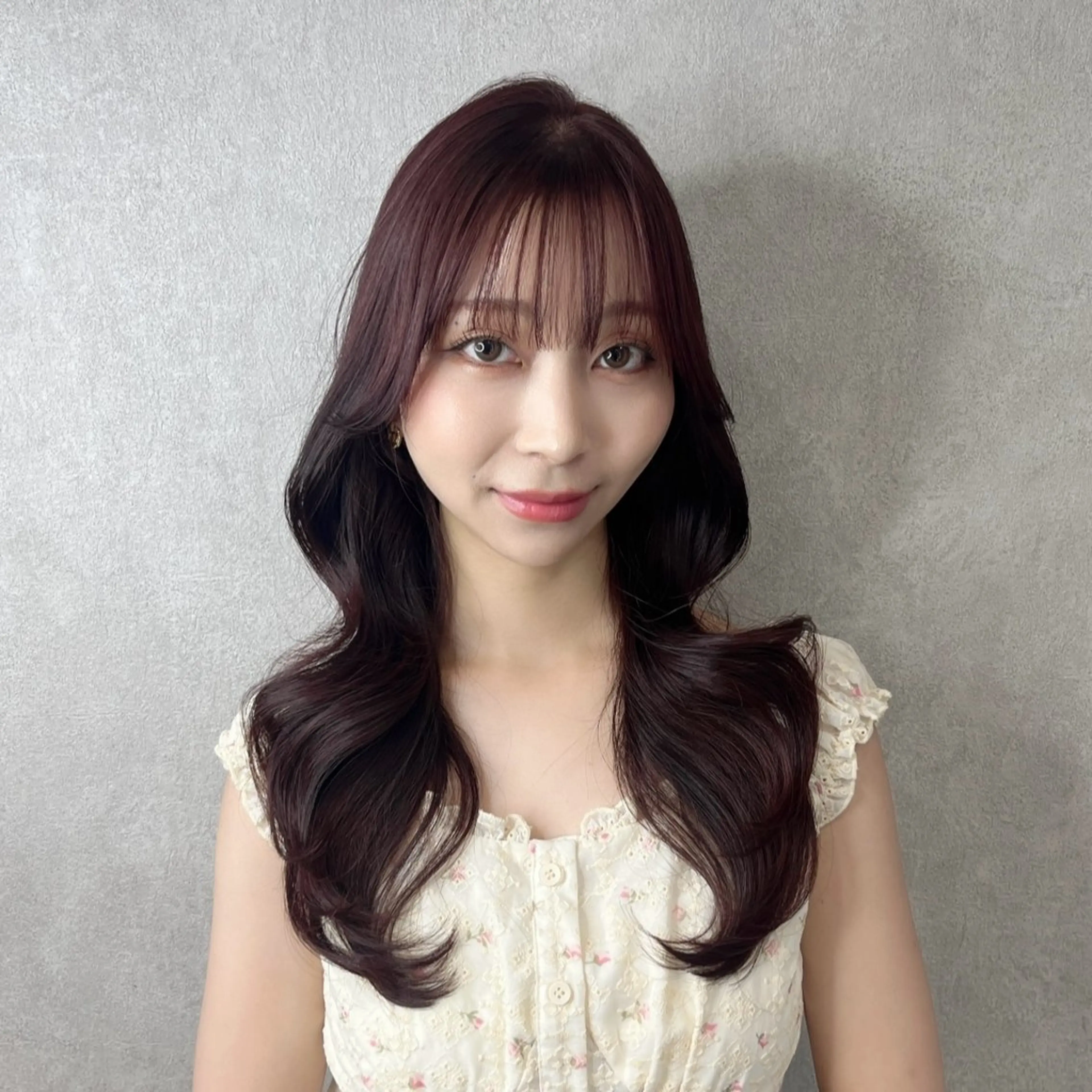 セミロング カット ヘアカラー 韓国🎀レイヤー/艶 髪/縮毛矯正/ユリナのヘアスタイル