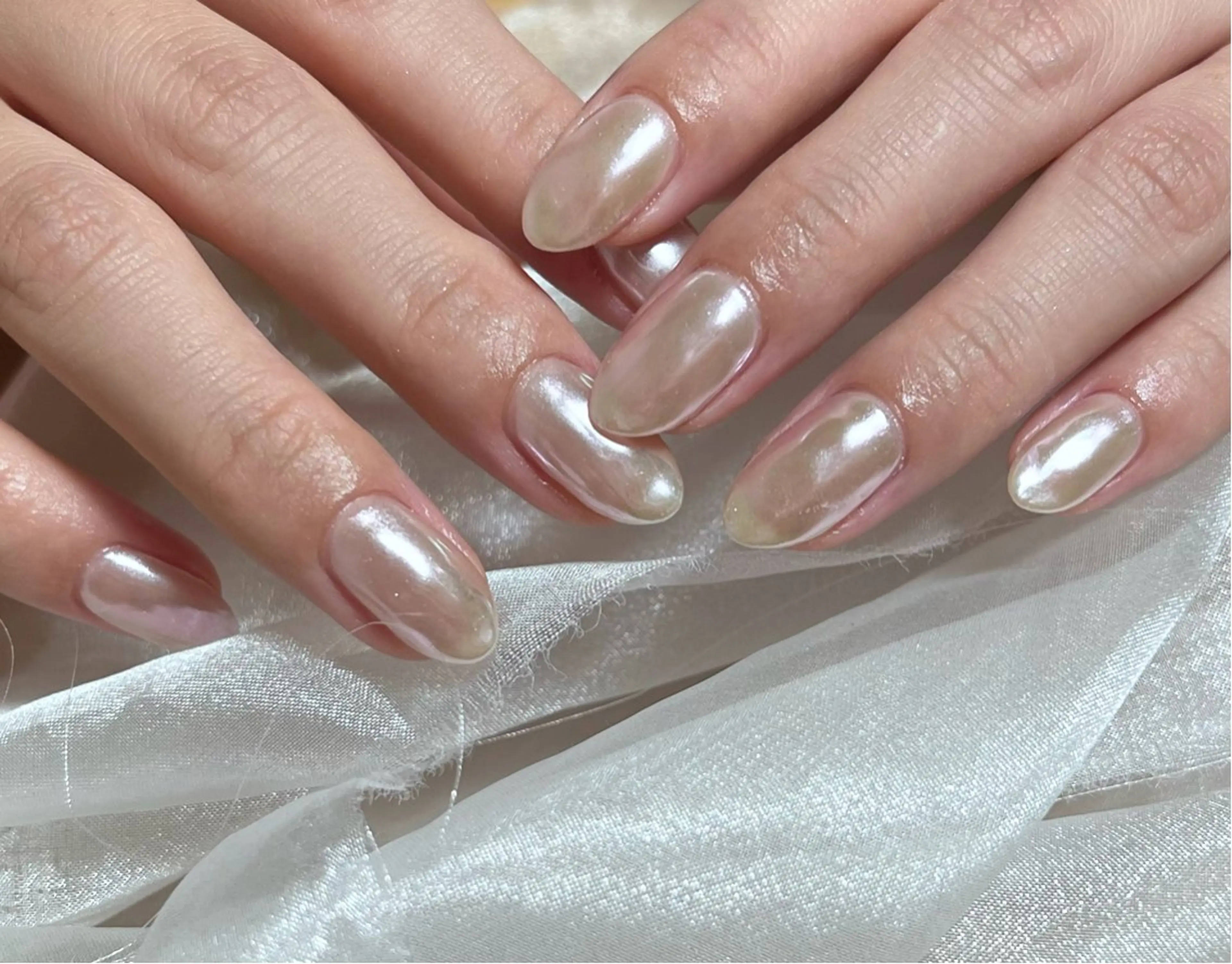 ネイル オーロラネイル ワンカラーネイル charmant nailのネイルデザイン