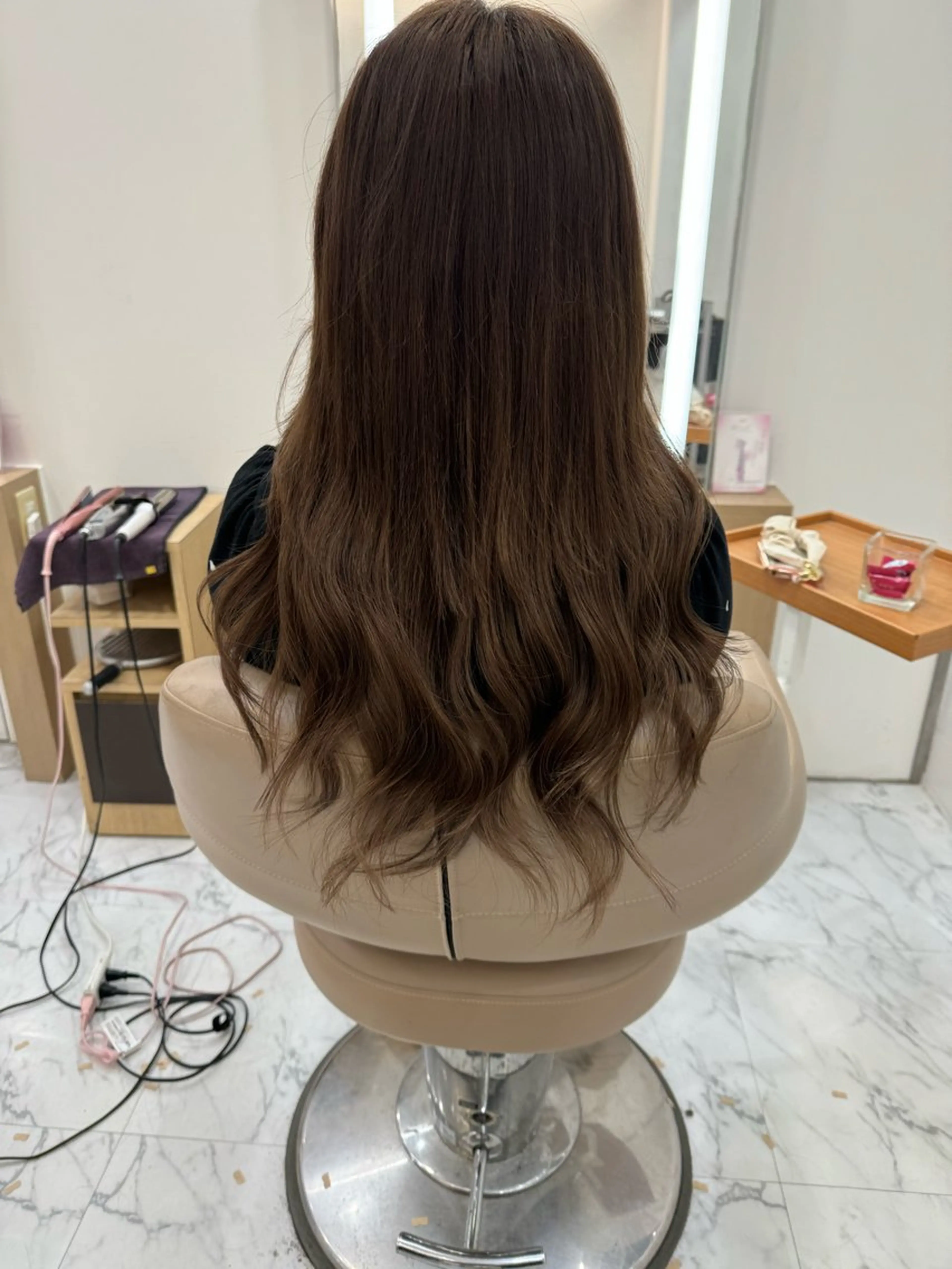 セミロング シールエクステ エクステ 韓国風ヘア エクステ ミルクティーカラー エクステ/濱川響太のヘアスタイル