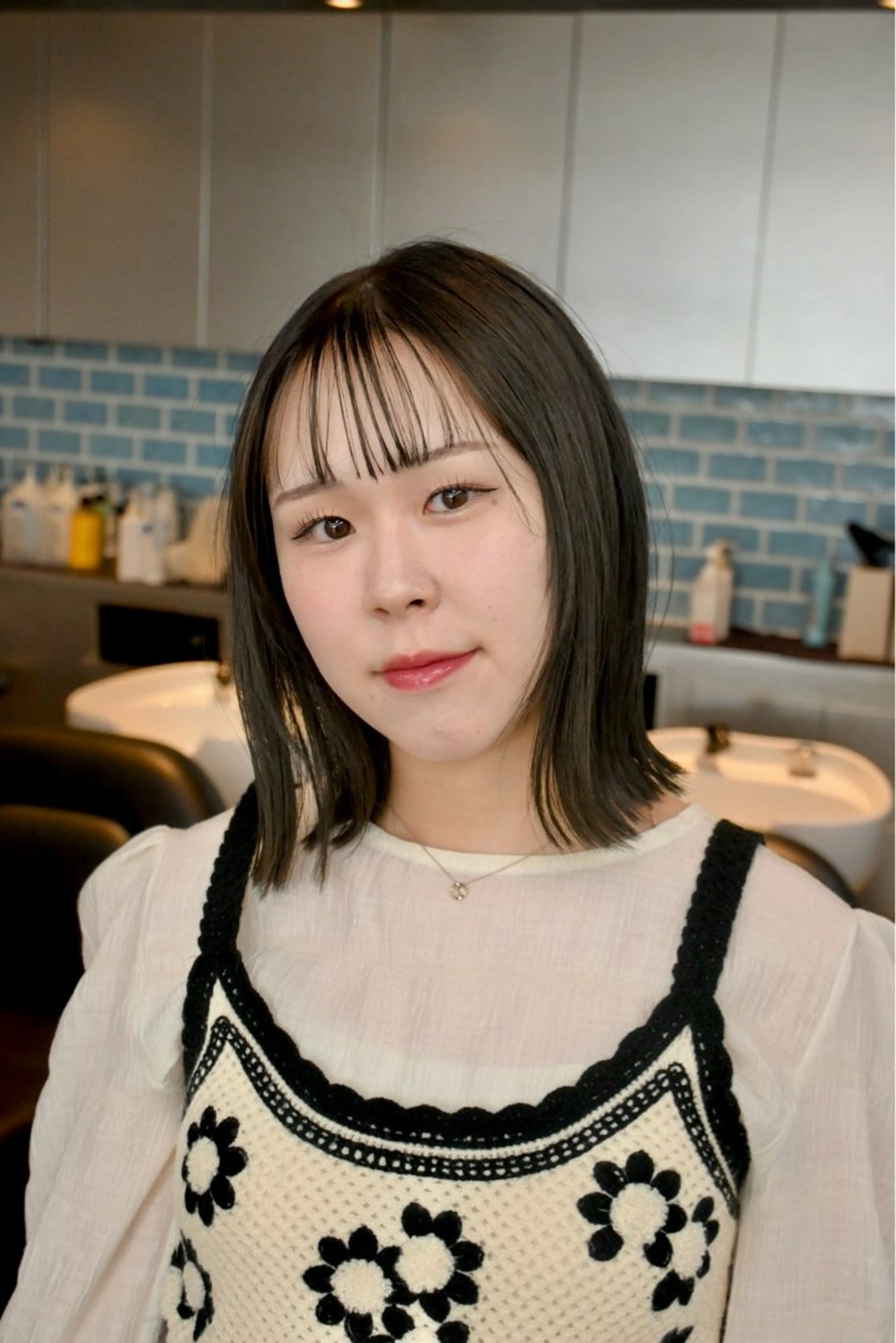ミディアム ヘアカラー 🐰ほのか /透明感カラーのヘアスタイル